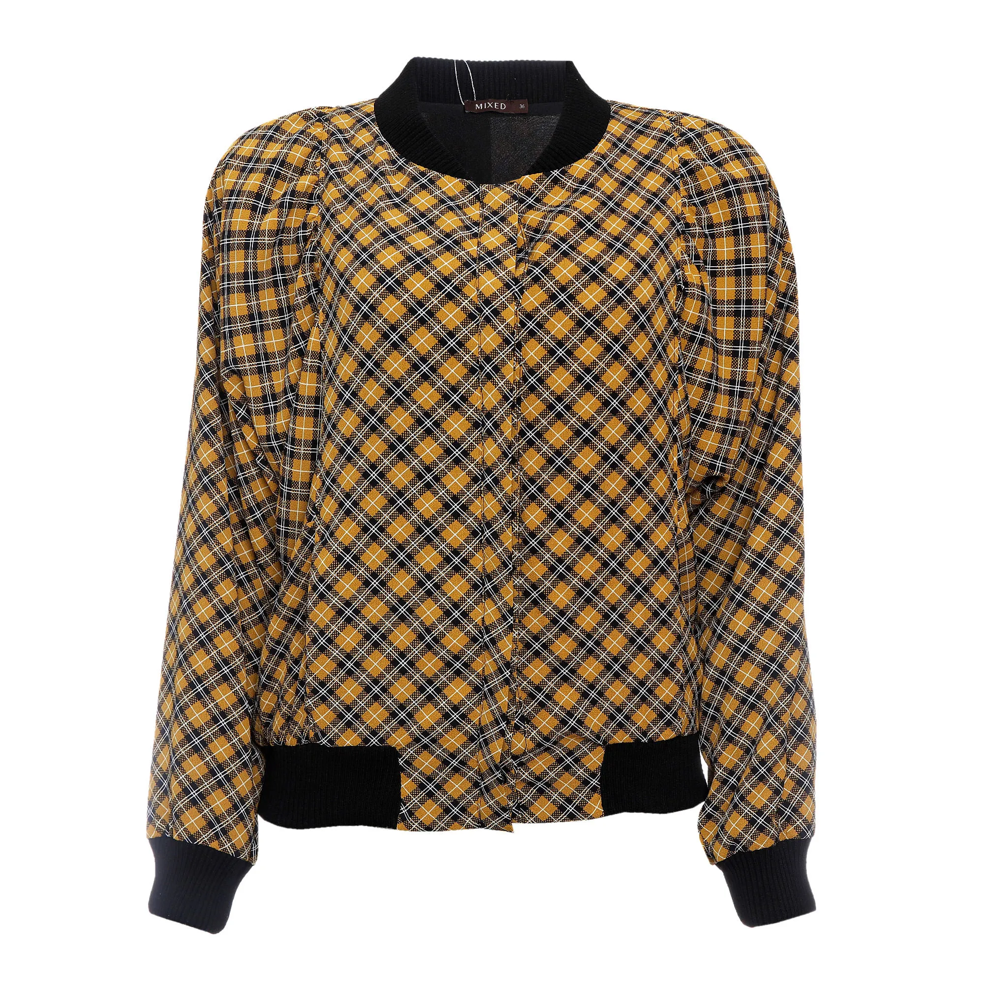 Jaqueta Mixed Xadrez Amarelo