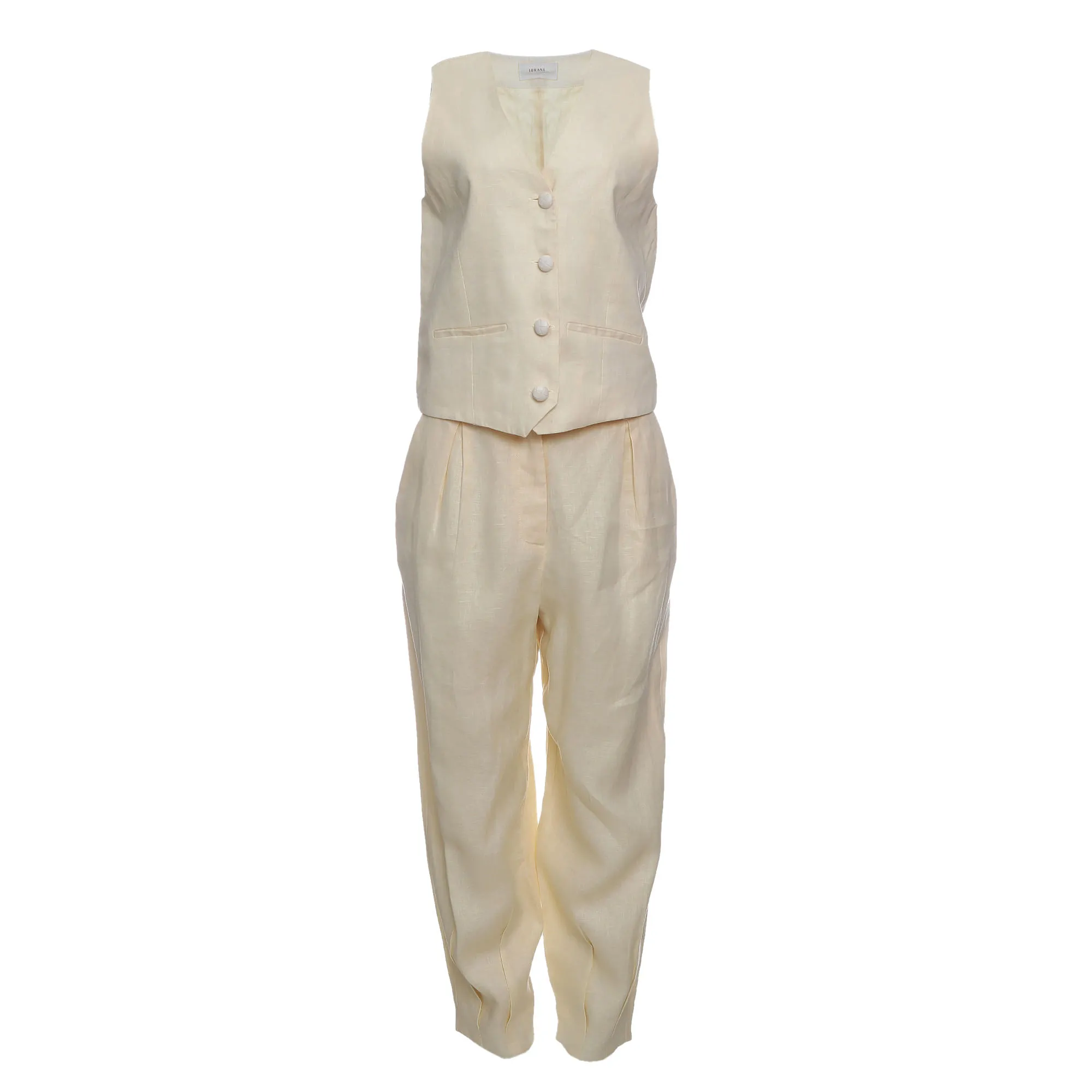 Conjunto Iorane Colete a Calça Amarelo