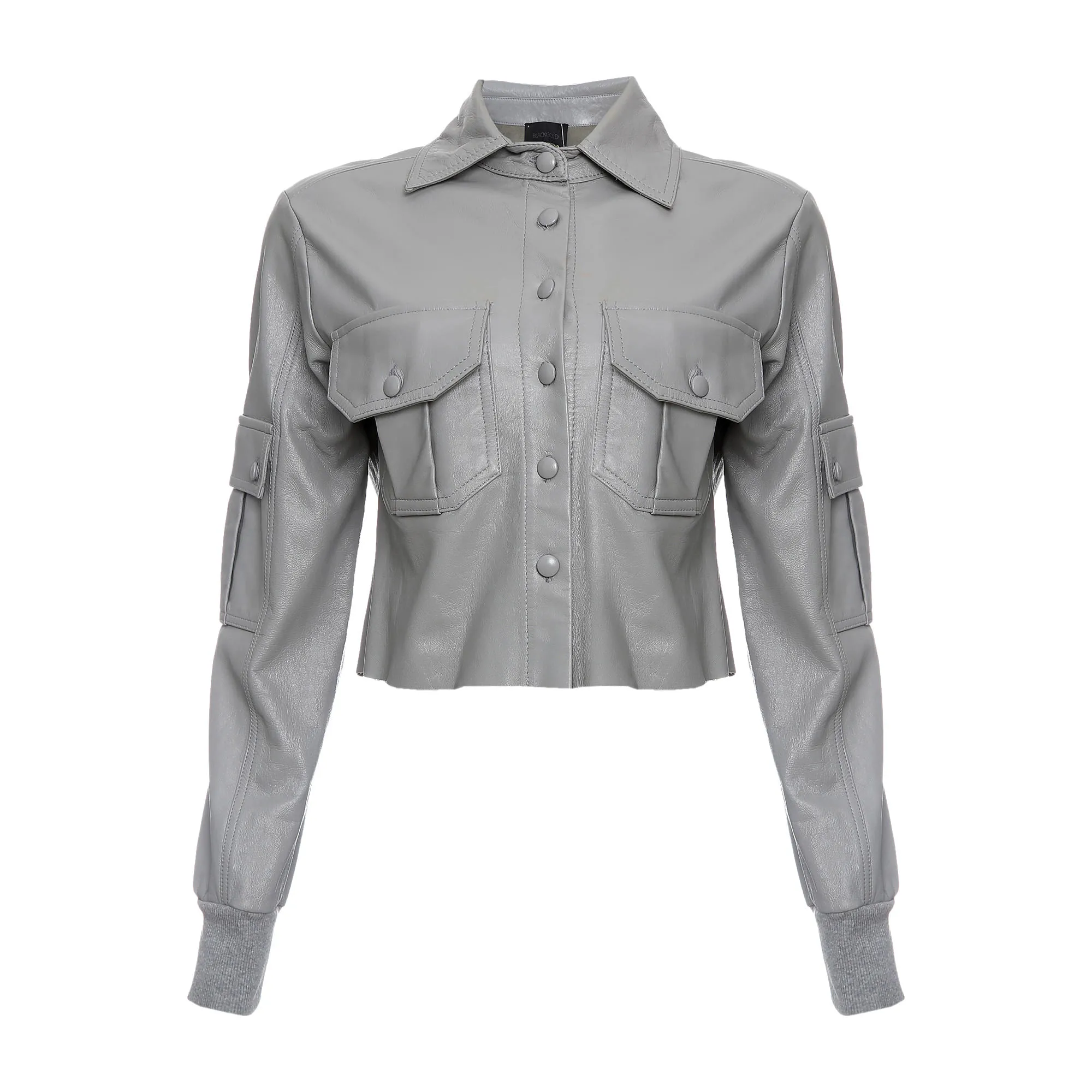 Jaqueta Andrea Bogosian Couro Cinza