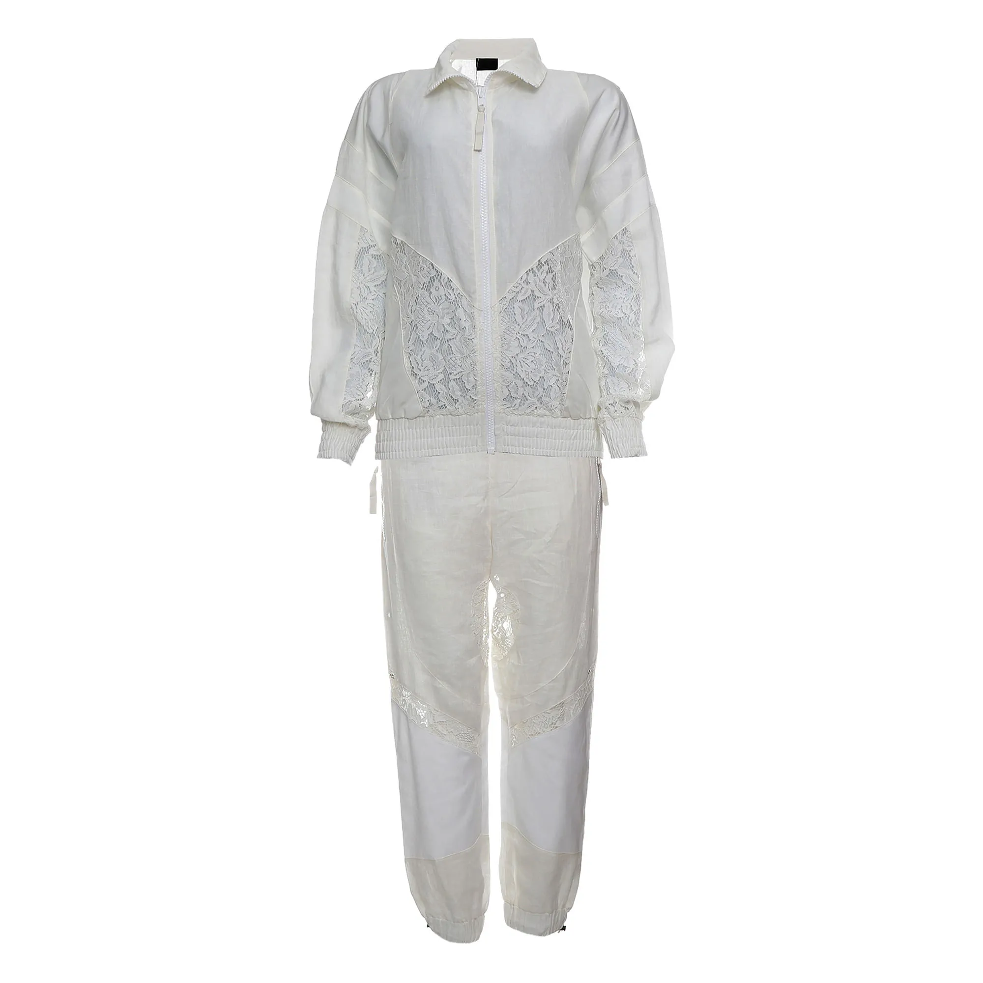 Conjunto Andrea Bogosian Linho com Renda Branco