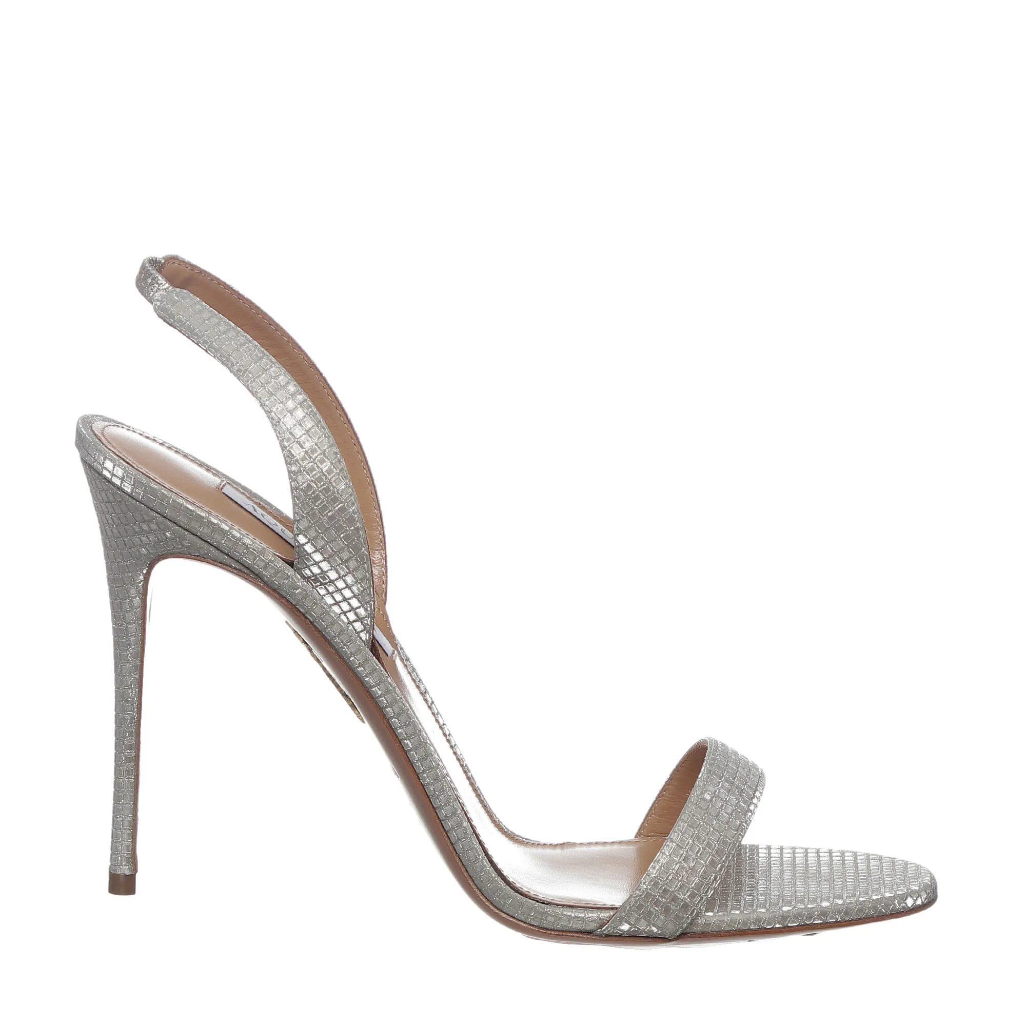 Sandália Aquazzura Brilho Prateada