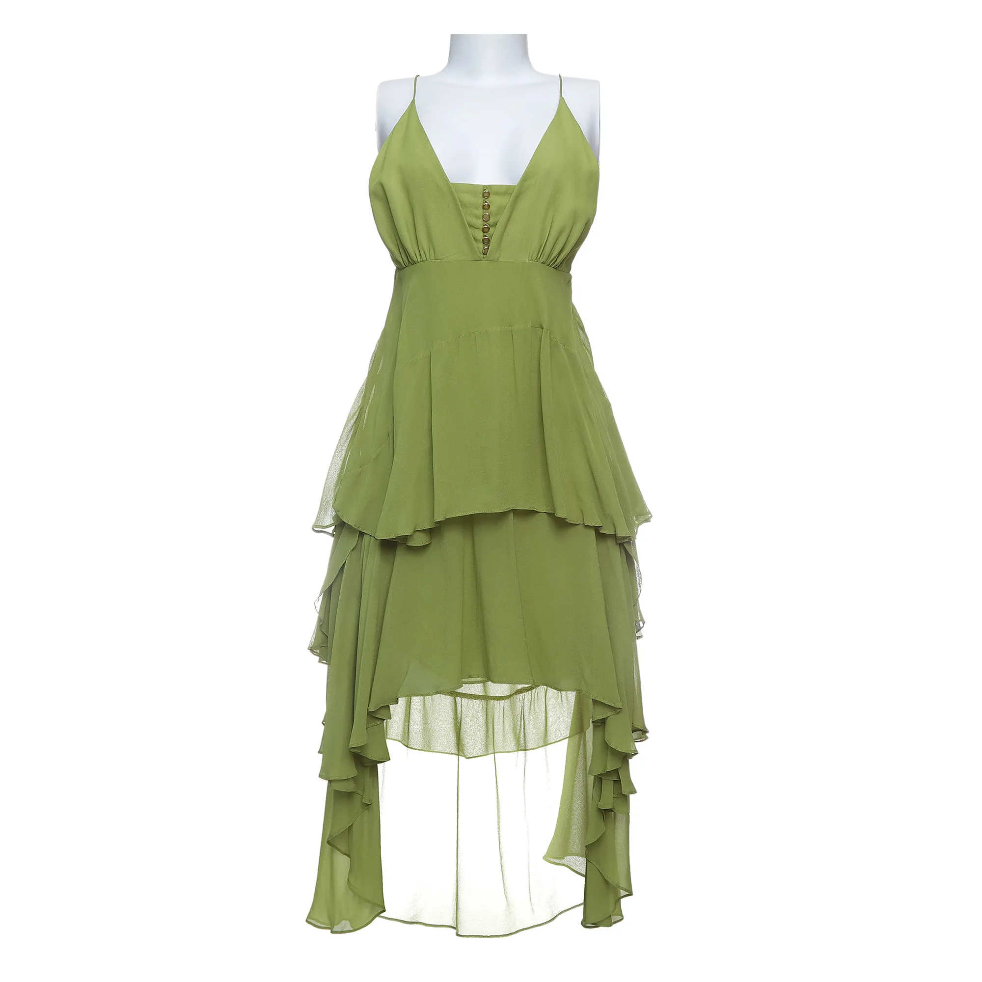 Vestido Lilly Sarti Botões Verde