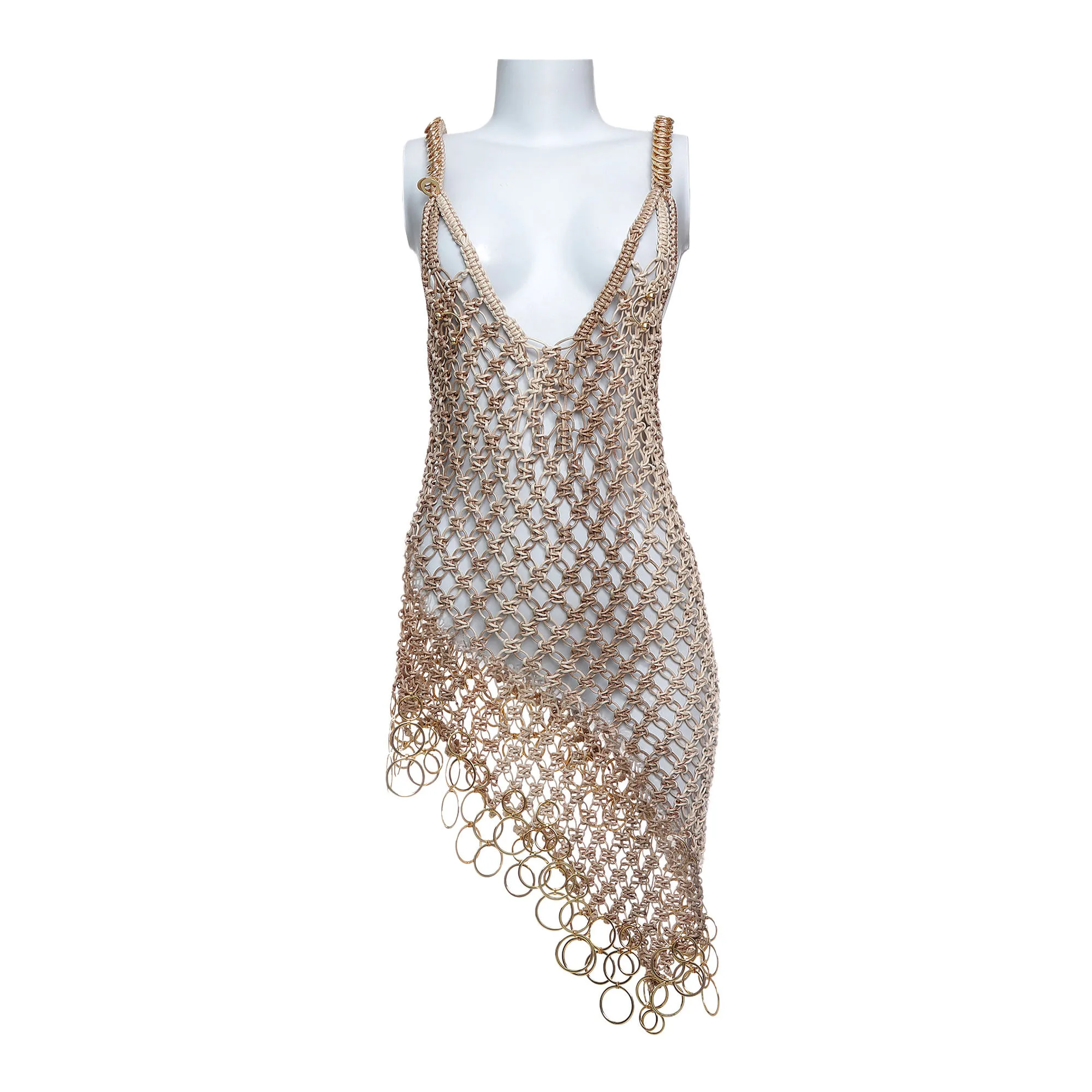 Vestido NK com Argolas Tricô Bege