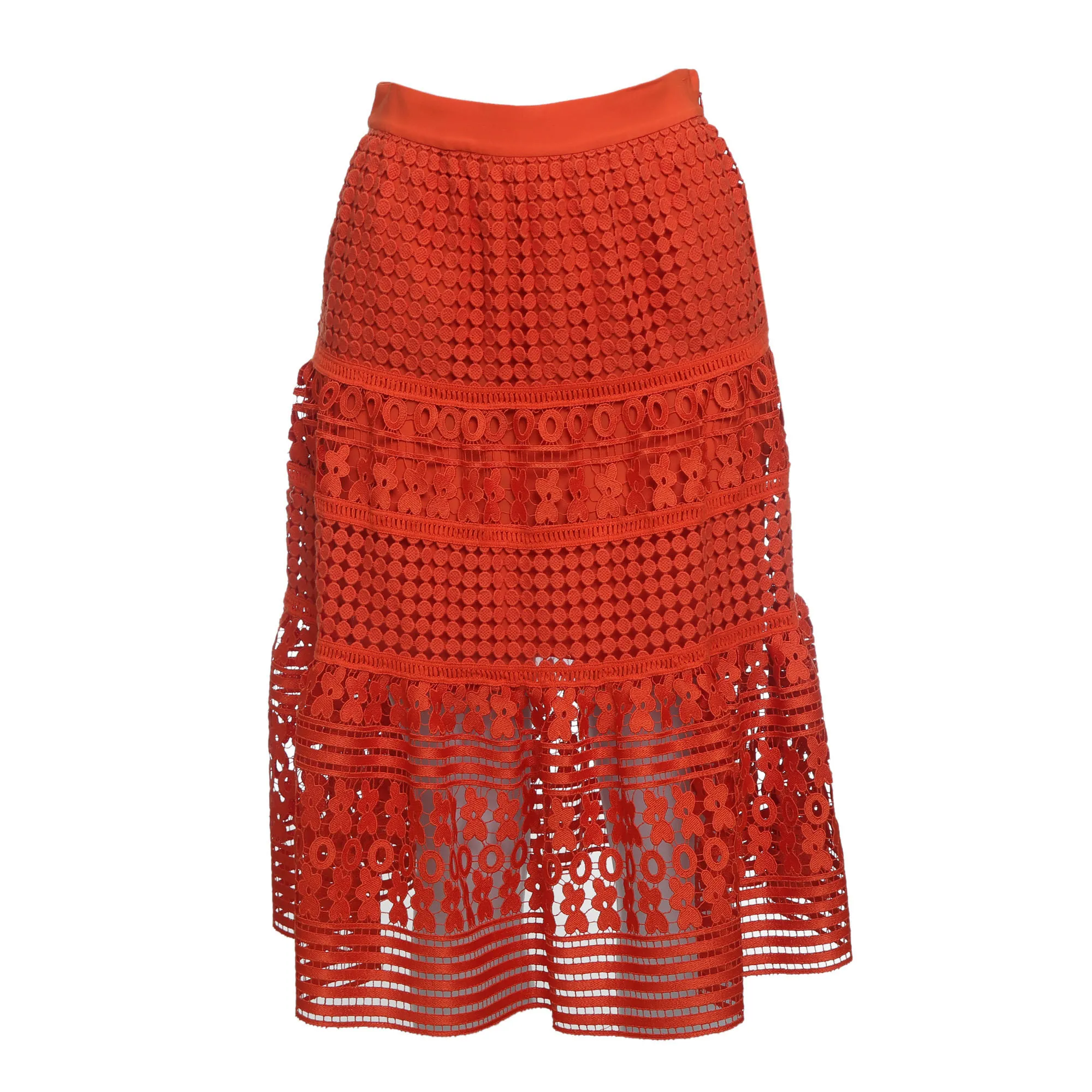 Saia Diane Von Furtenberg Guipure Laranja