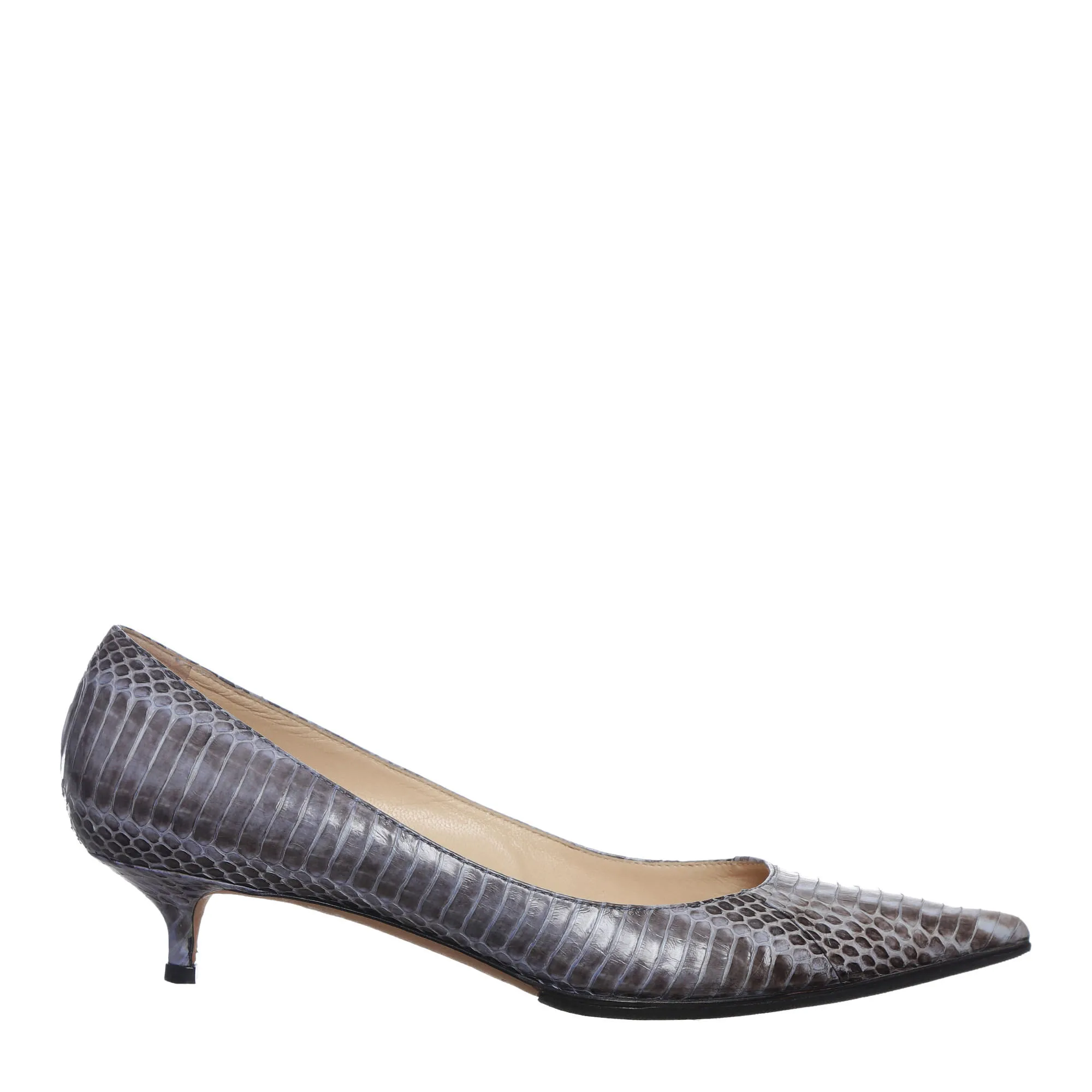 Scarpin Jimmy Choo Couro Exótico Azul Claro