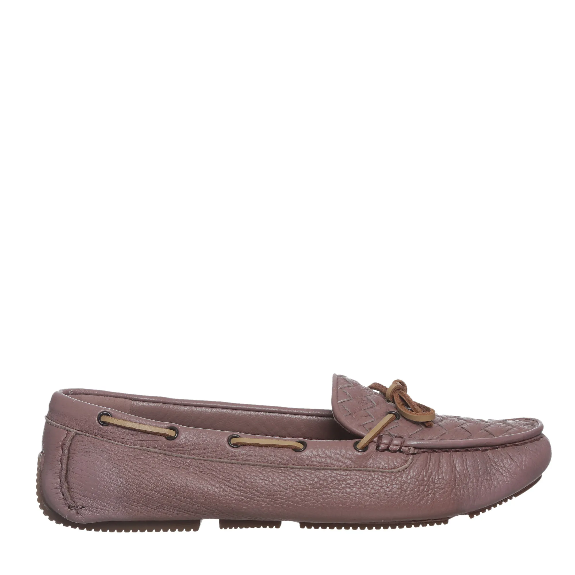 Mocassim Bottega Veneta Couro Rosa Antigo