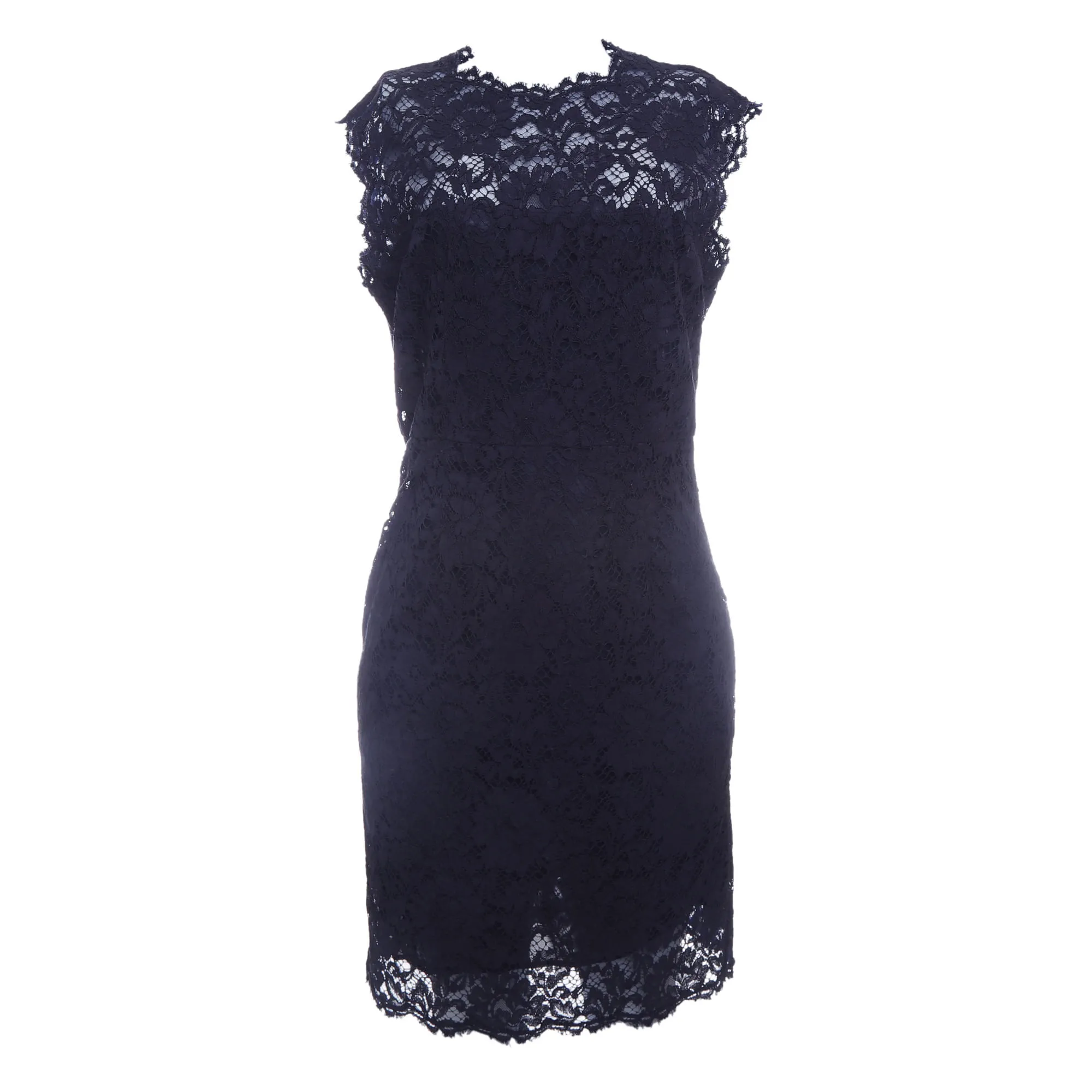 Vestido Valentino Garavani Renda Azul Marinho