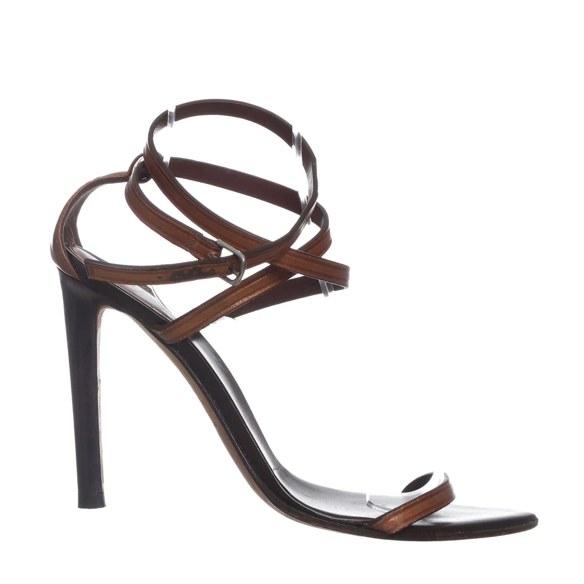 Sandália Sergio Rossi Couro e Elástico Verde