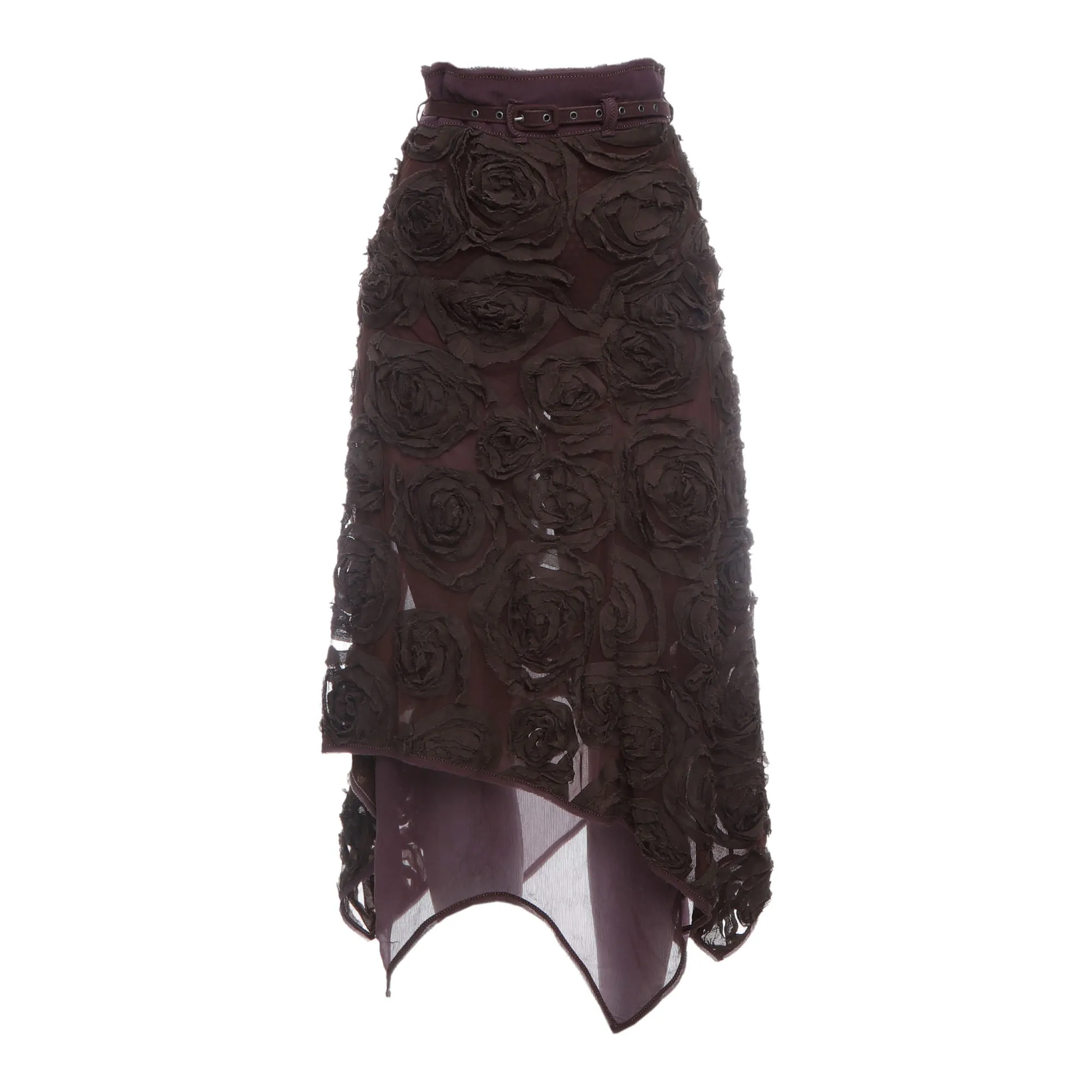 Saia De Goeye Flores Bordô