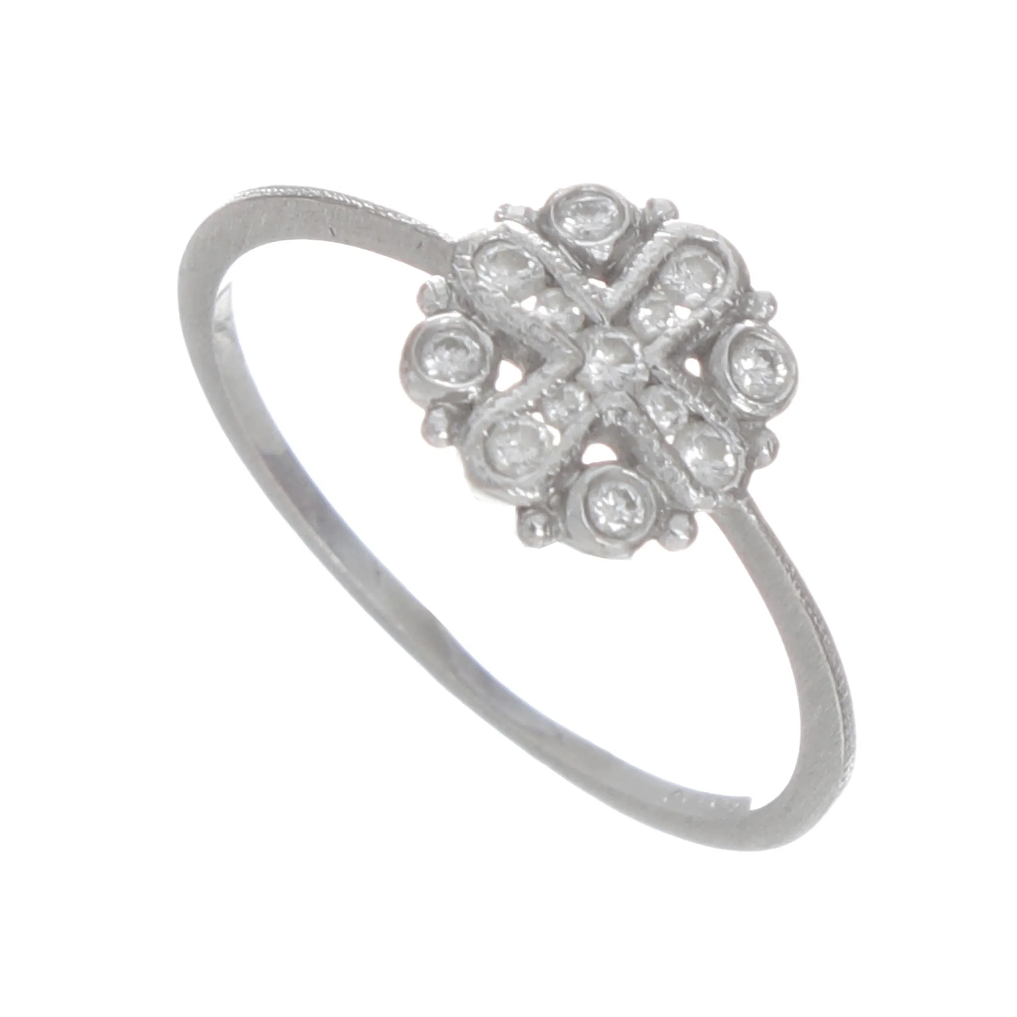 Anel Antonio Bernardo Encanto Ouro Branco