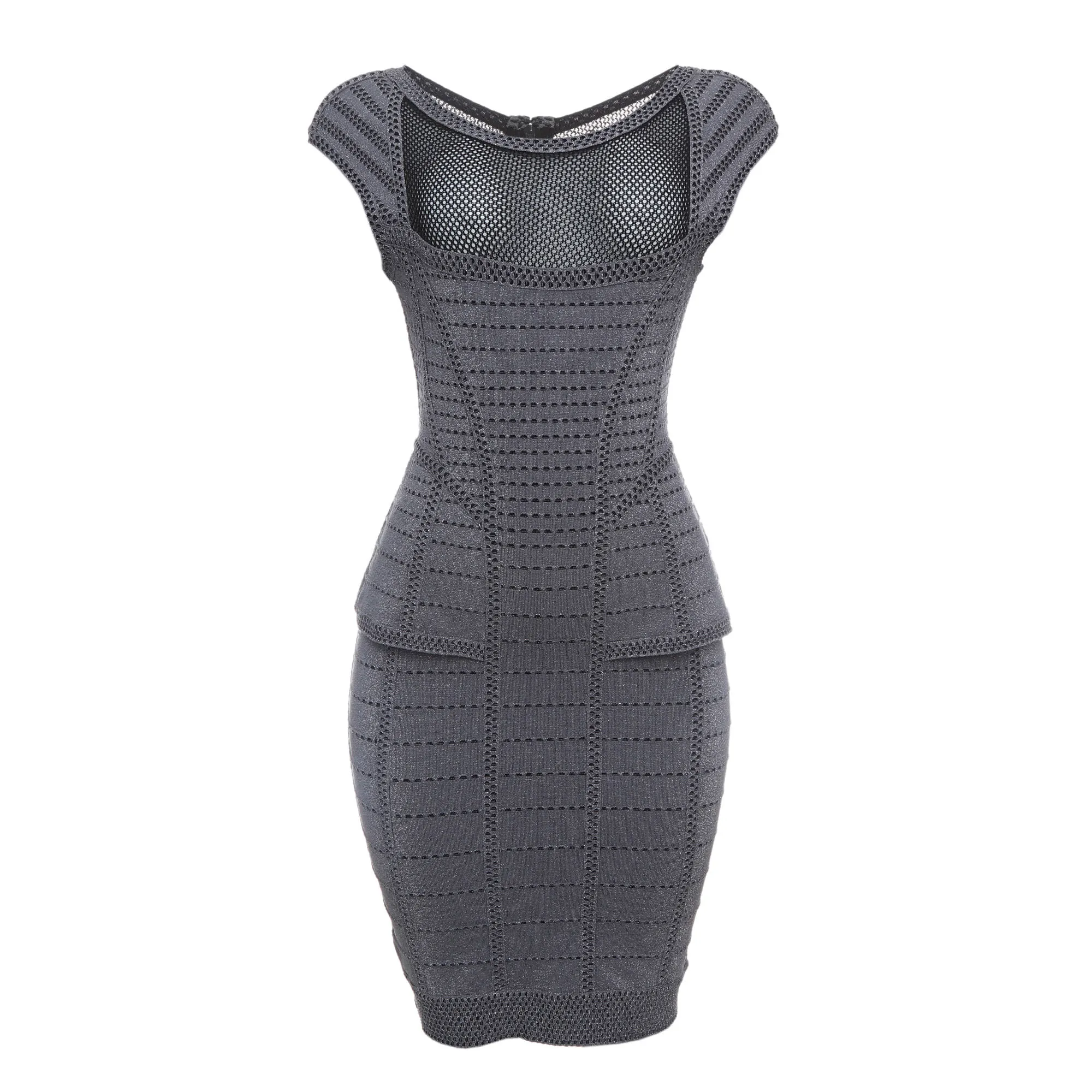 Vestido Herve Leger Tricô Metalizado