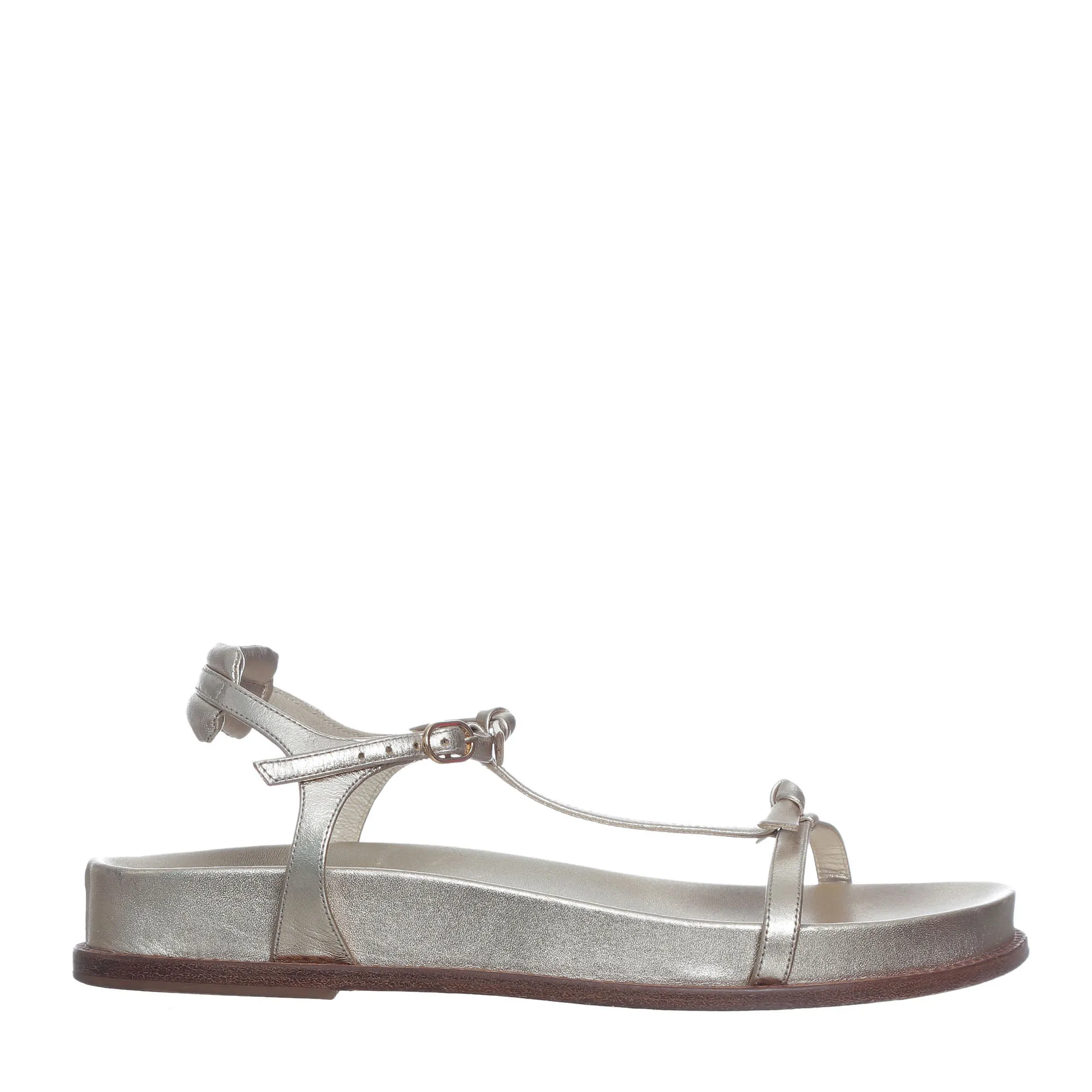 Sandalia Birman Laço Dourada