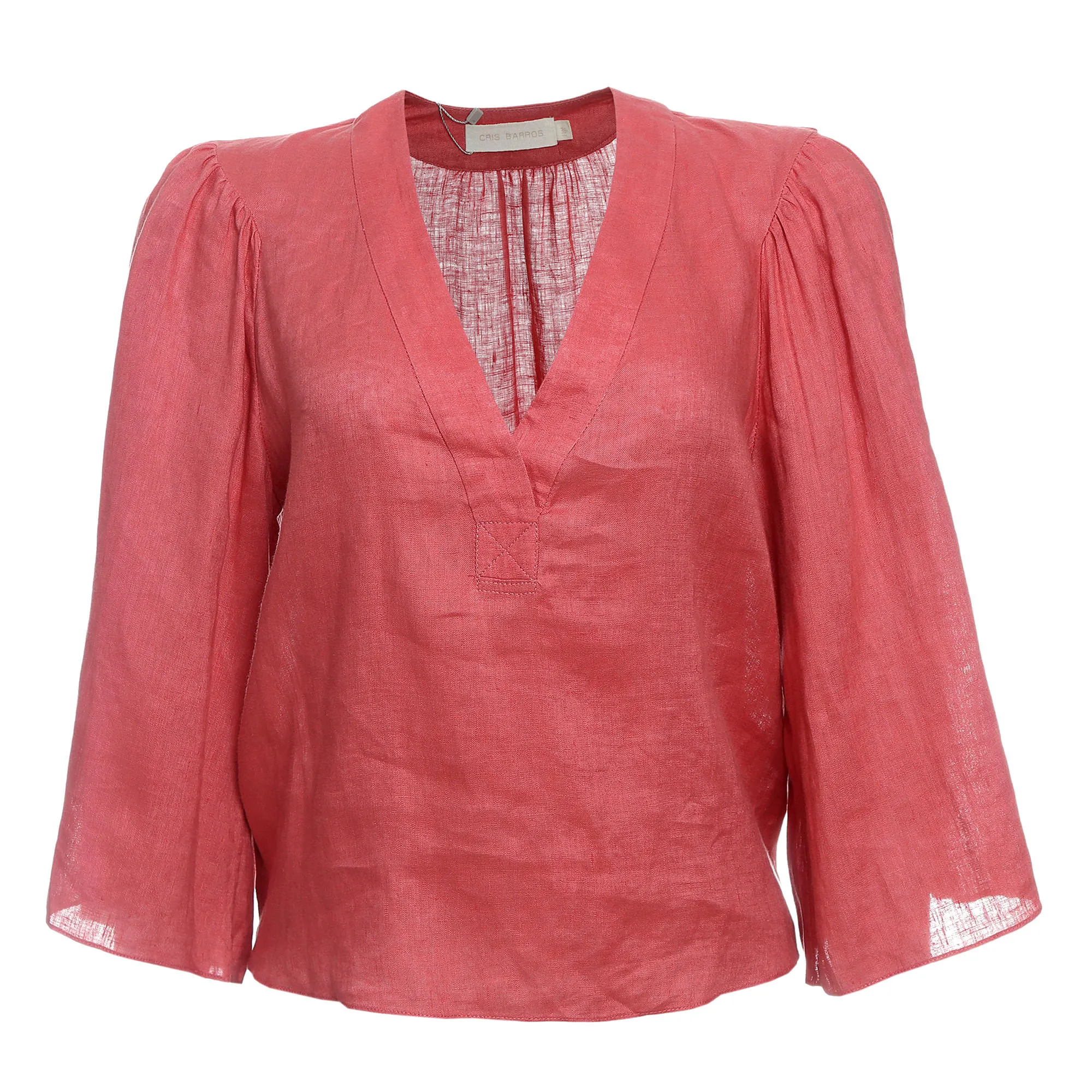 Blusa Cris Barros Linho Rosê