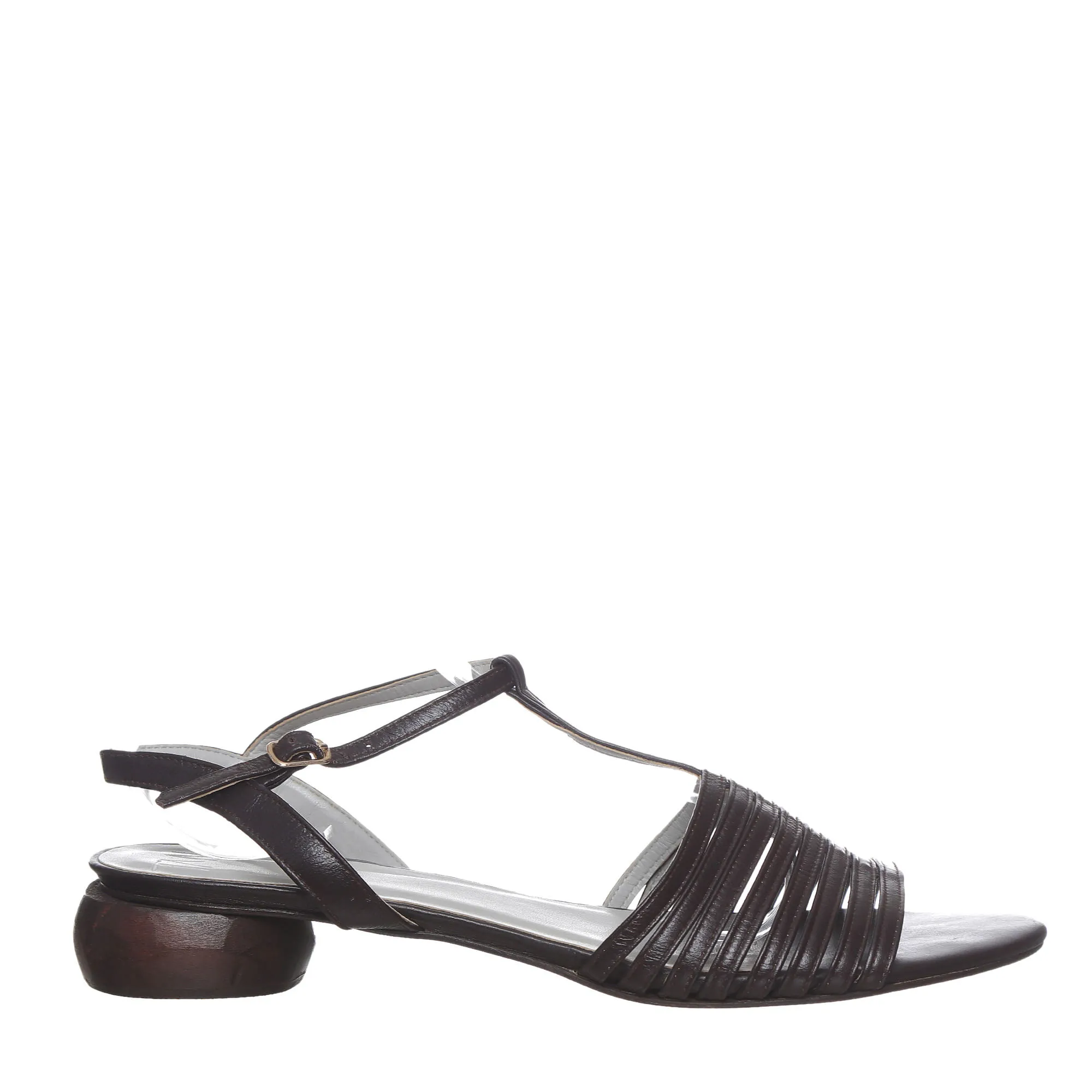 Sandália Tami Rounded Couro Marrom