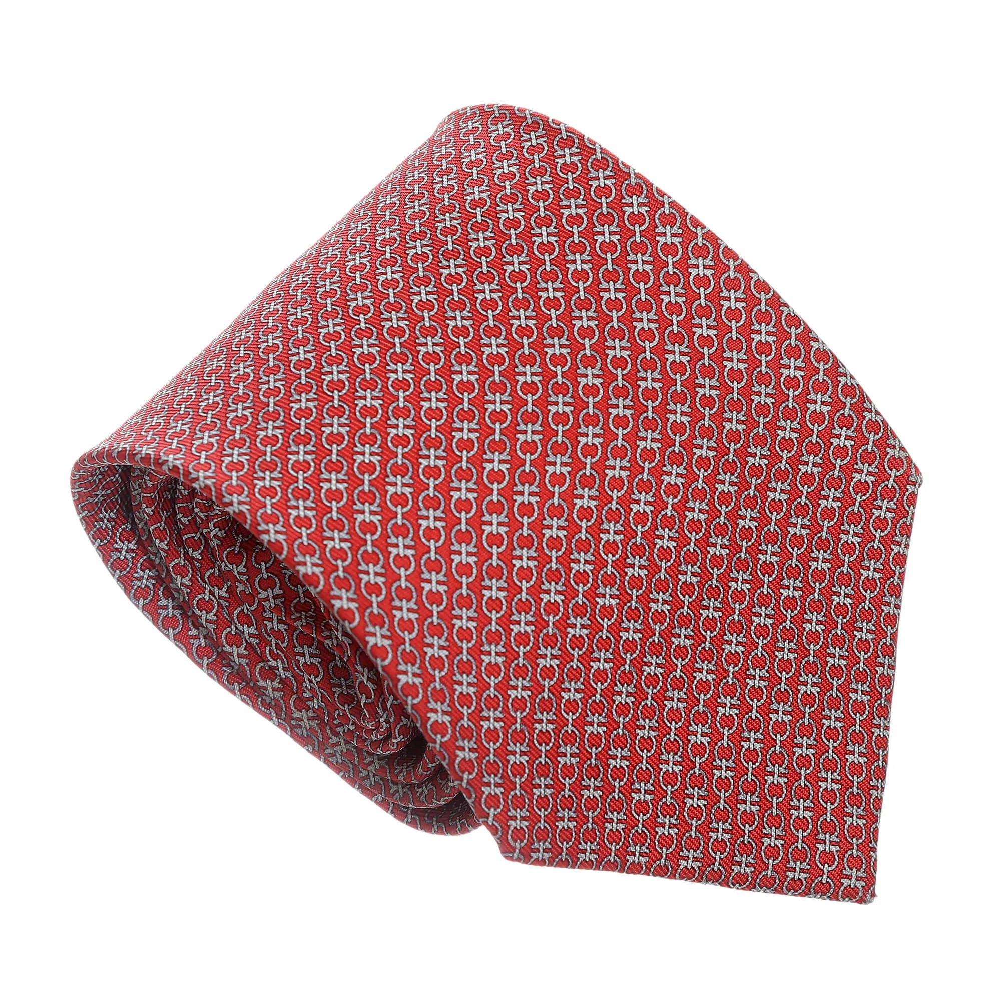 Gravata Salvatore Ferragamo Estampada Vermelha