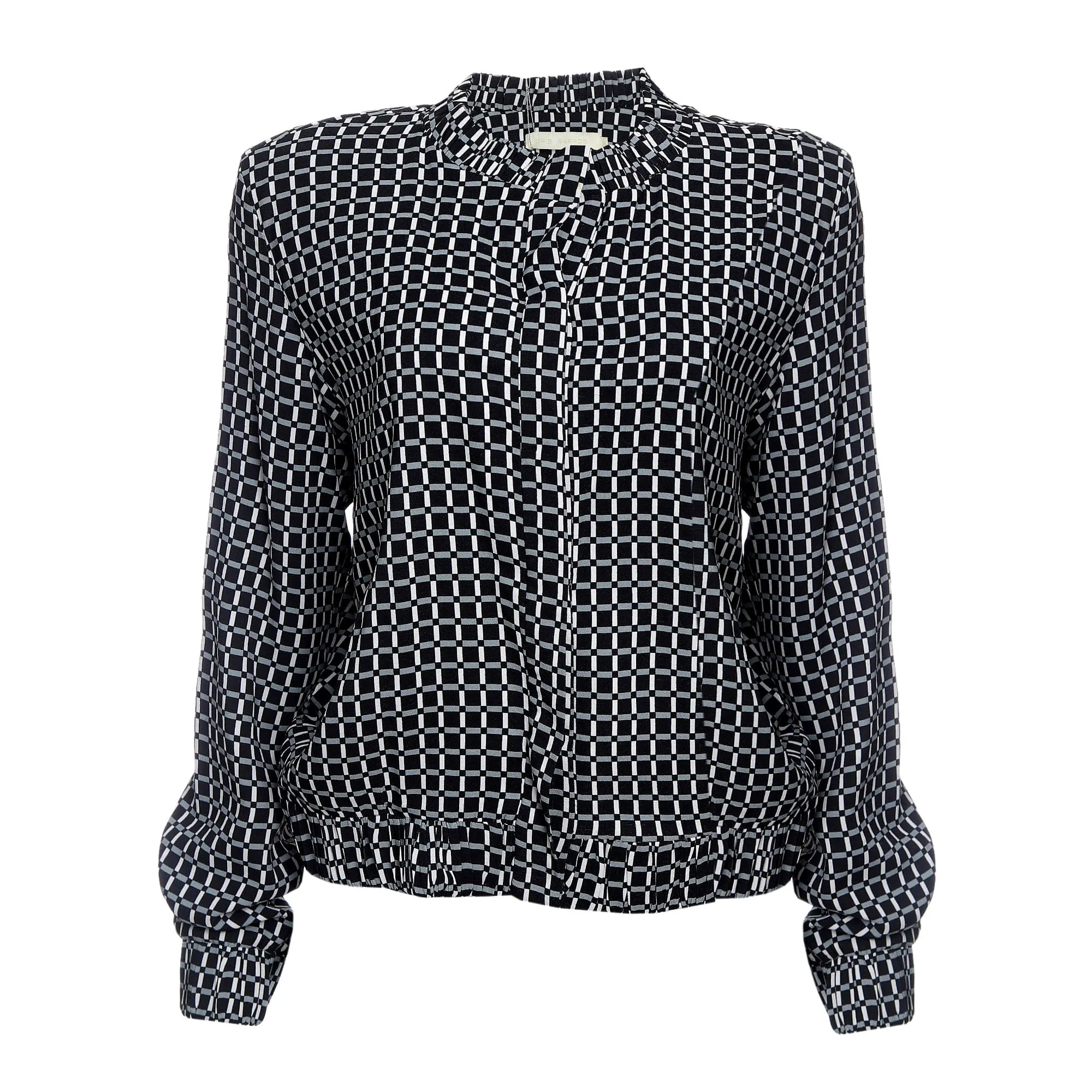 Jaqueta Cris Barros Estampada Preta