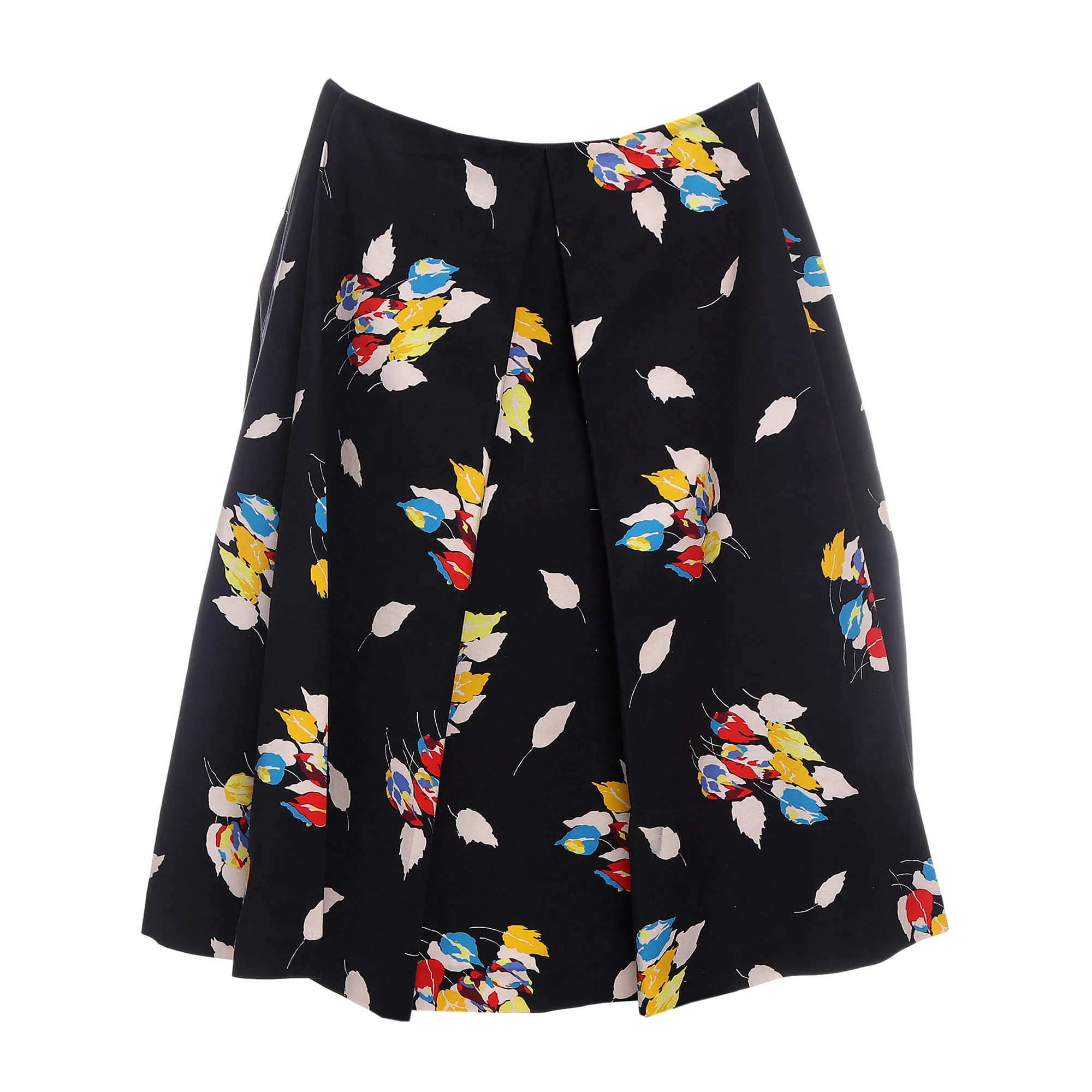 Saia Reinaldo Lourenço Estampada Preta