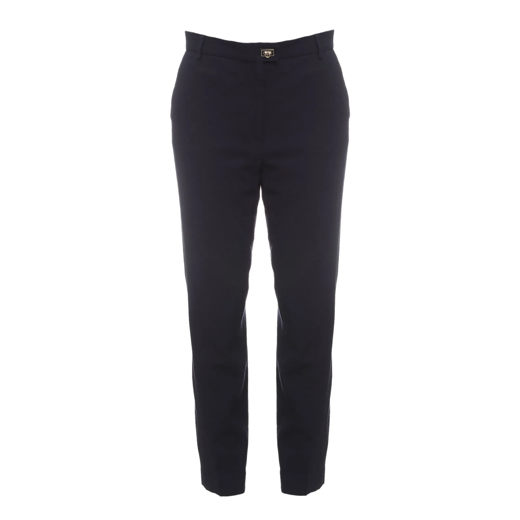 Calça Salvatore Ferragamo Crepe Azul Marinho