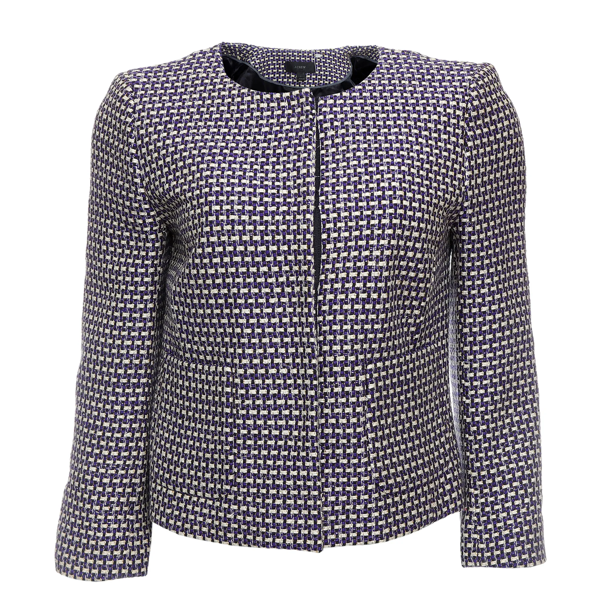 Casaqueto J.Crew Roxo com Prateado