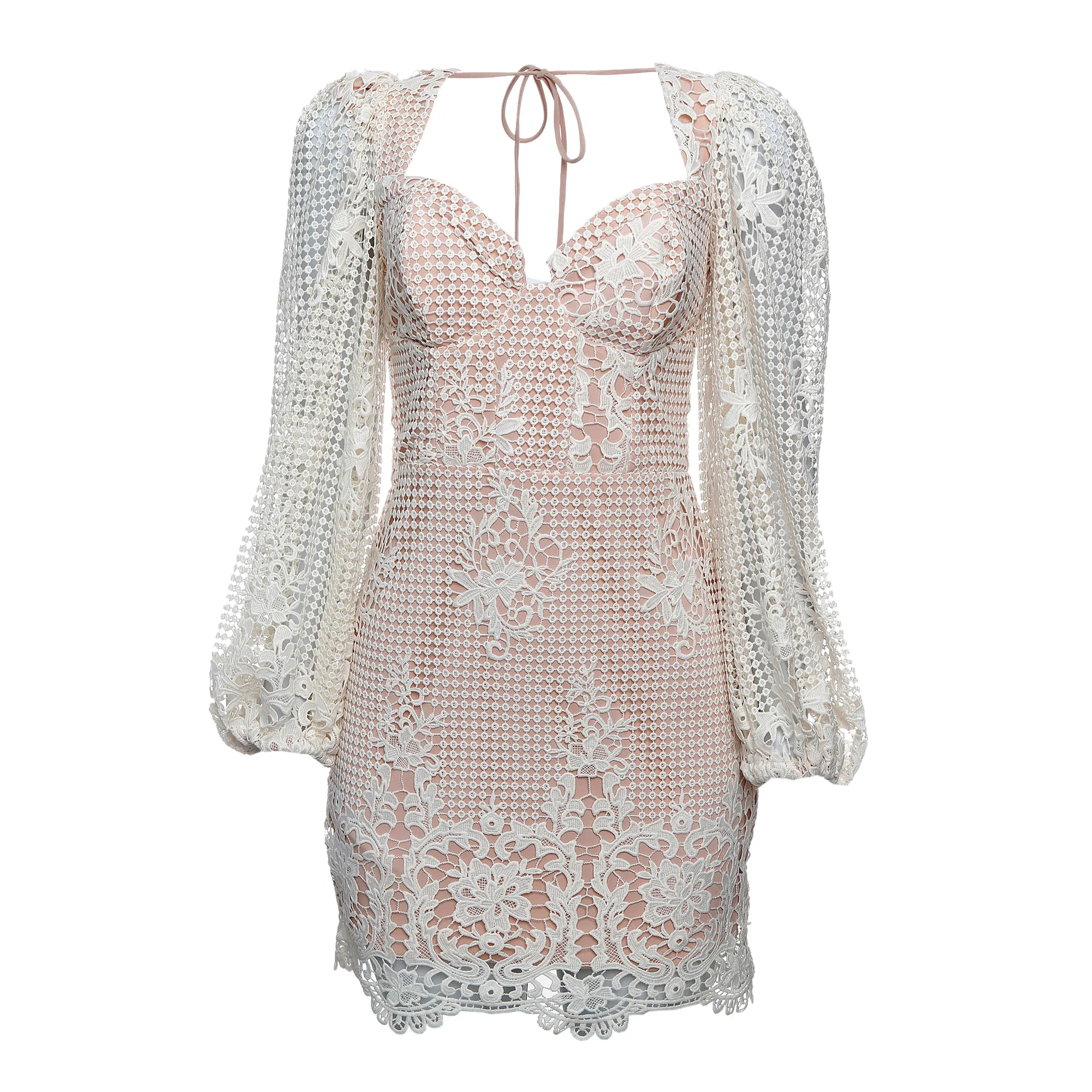 Vestido PatBo Renda Rosa Claro