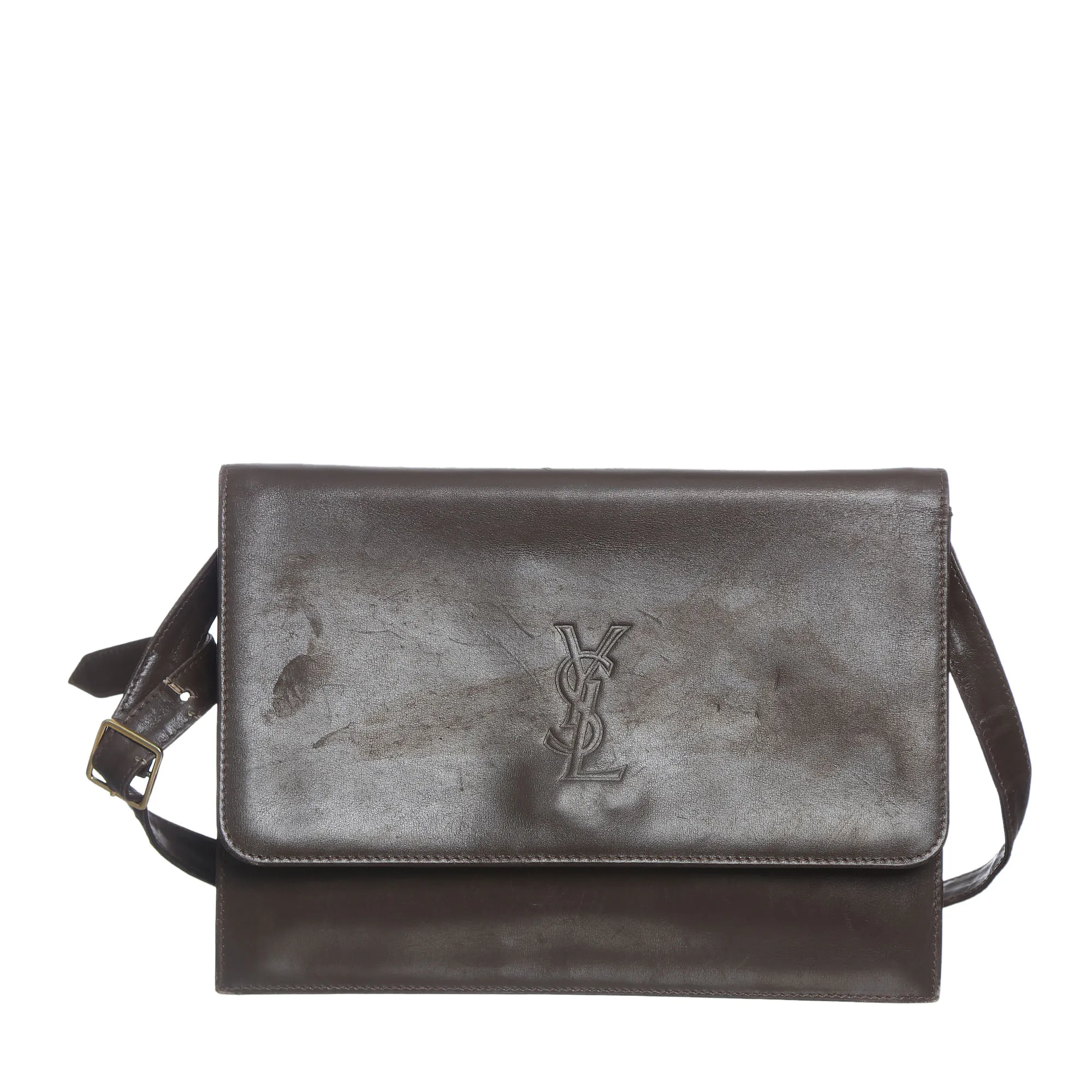 Bolsa Saint Laurent Couro Marrom Vintage