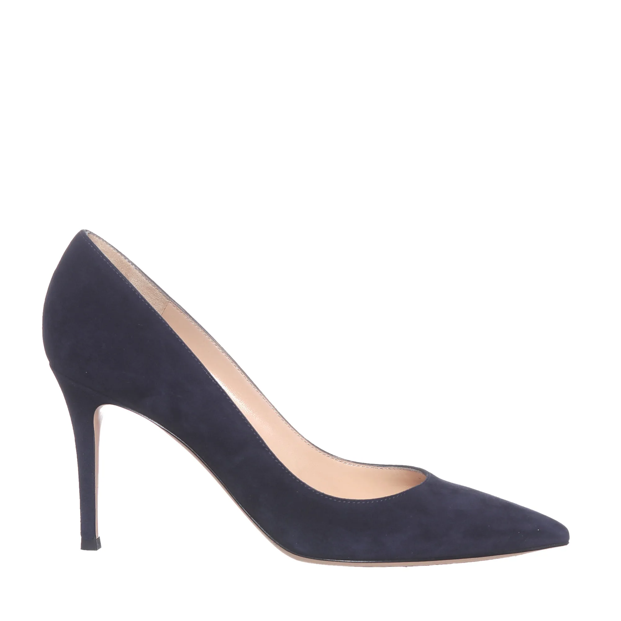 Scarpin Gianvito Rossi Camurça Azul Marinho