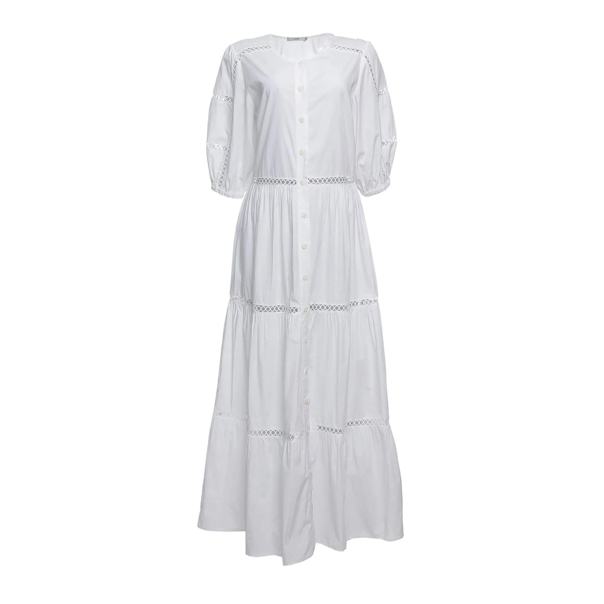 Vestido Clemence Entremeios Branco