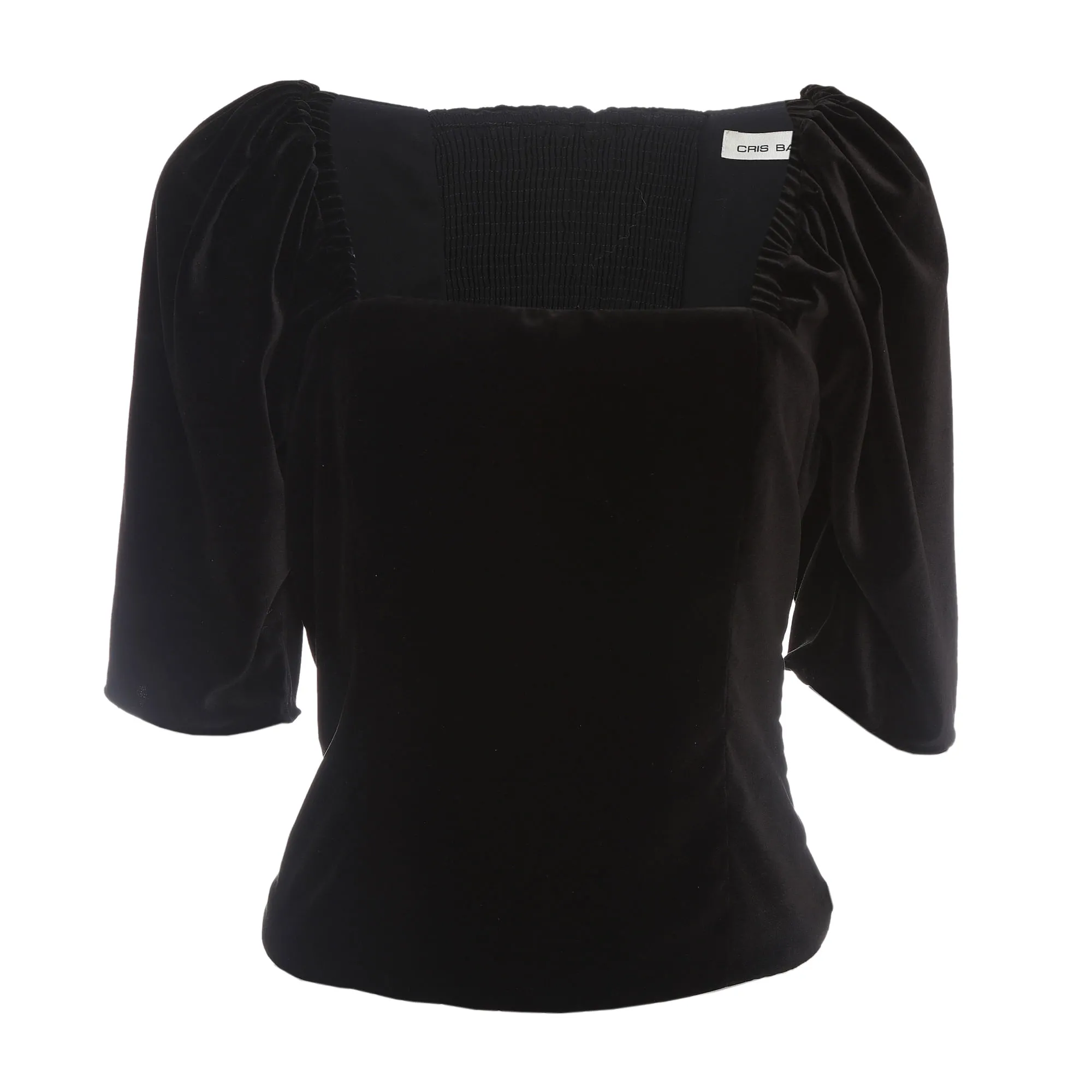 Blusa Cris Barros Veludo Preto