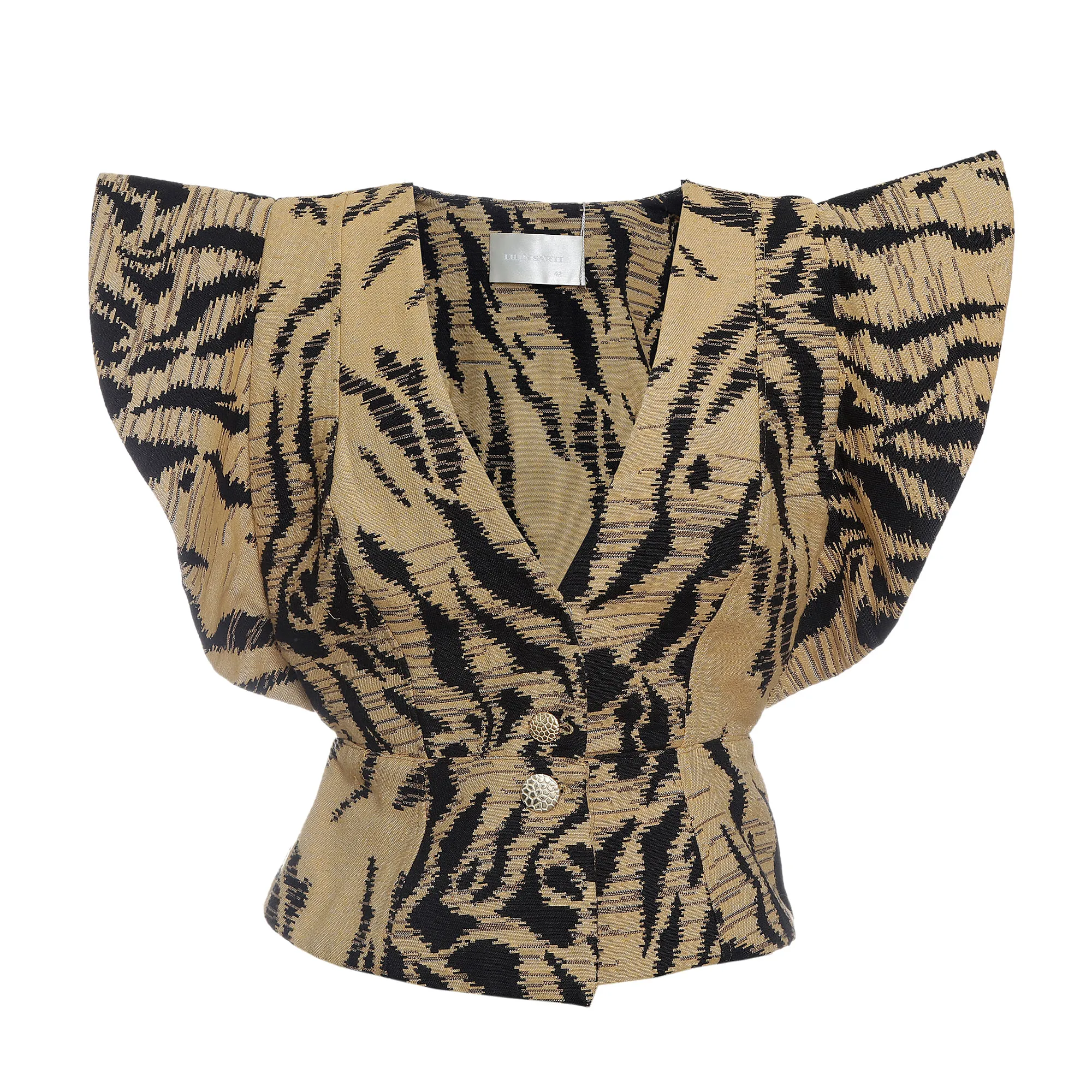Blusa Lilly Sarti Jacquard Animal Print
