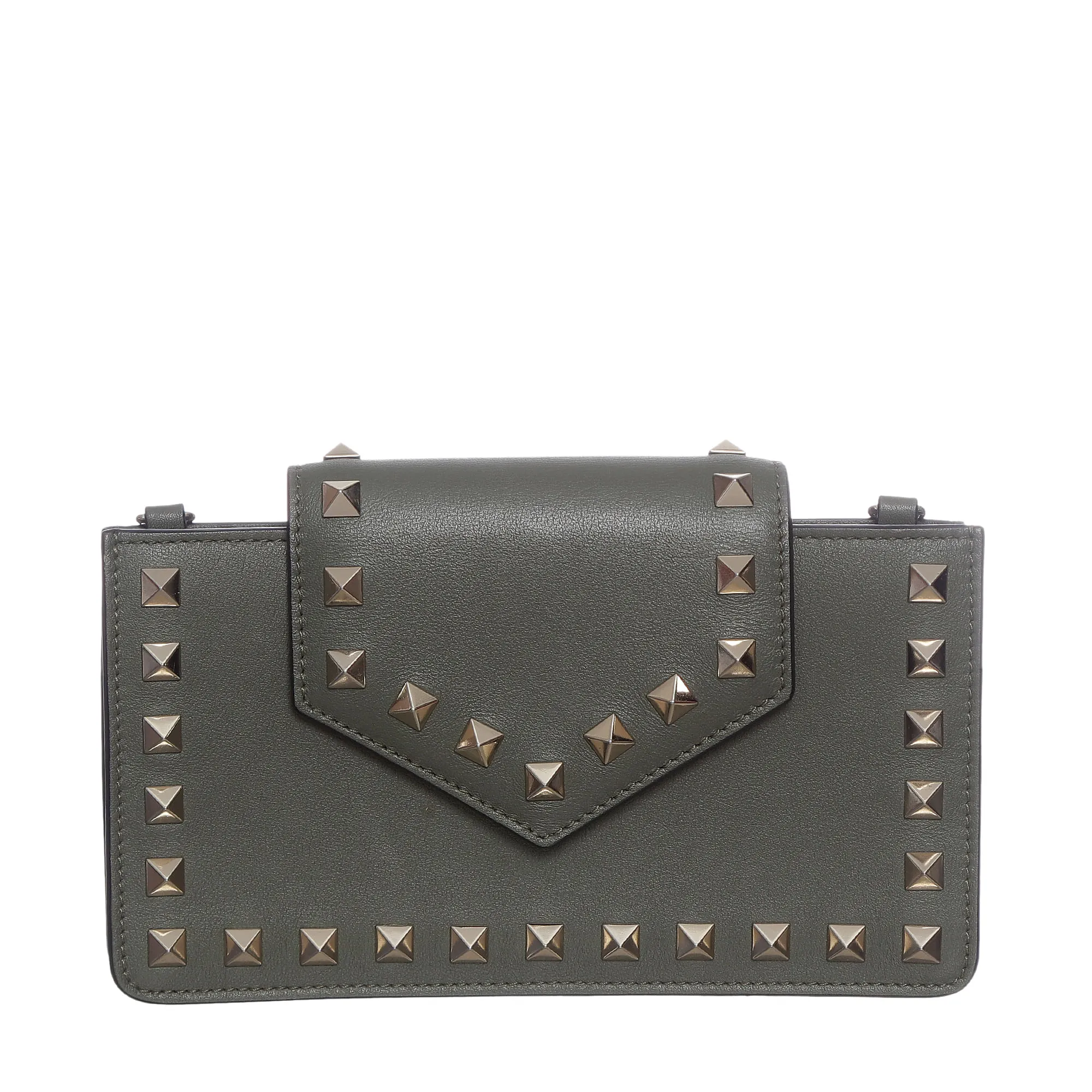 Bolsa Valentino Garavani Rockstud Couro Verde