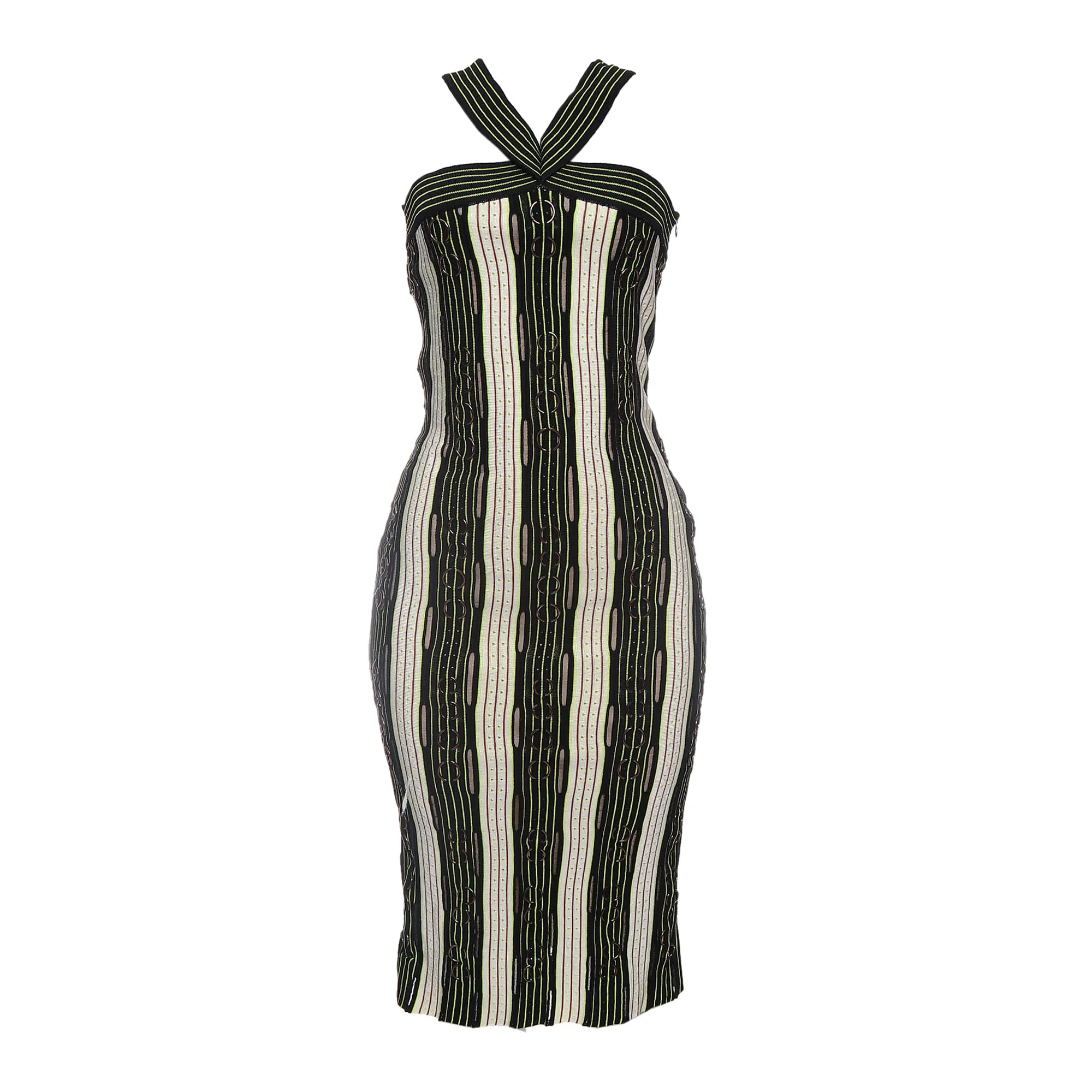 Vestido Coven Tricô com Argolas Preto