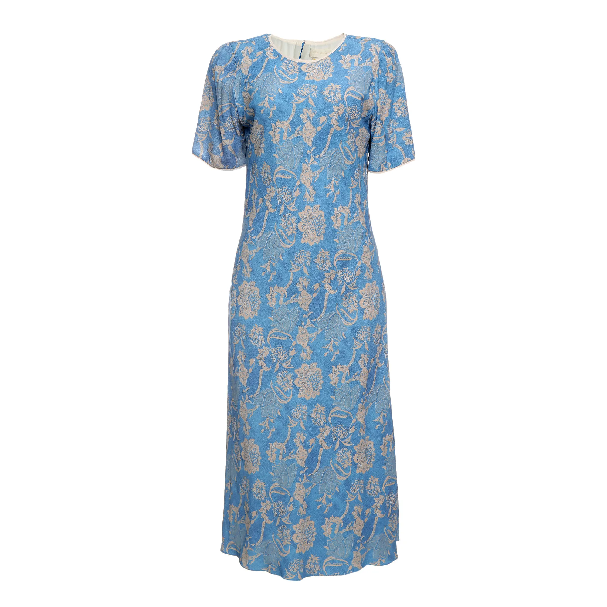 Vestido Cris Barros Estampado Azul