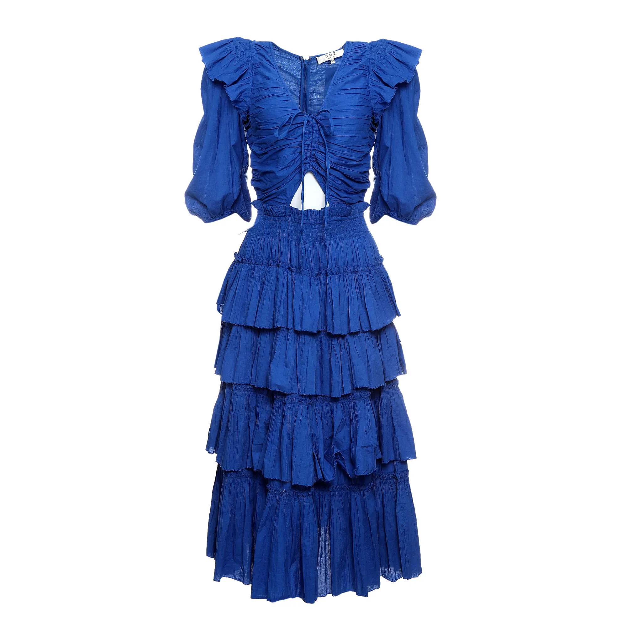 Vestido Sea Amarração Azul