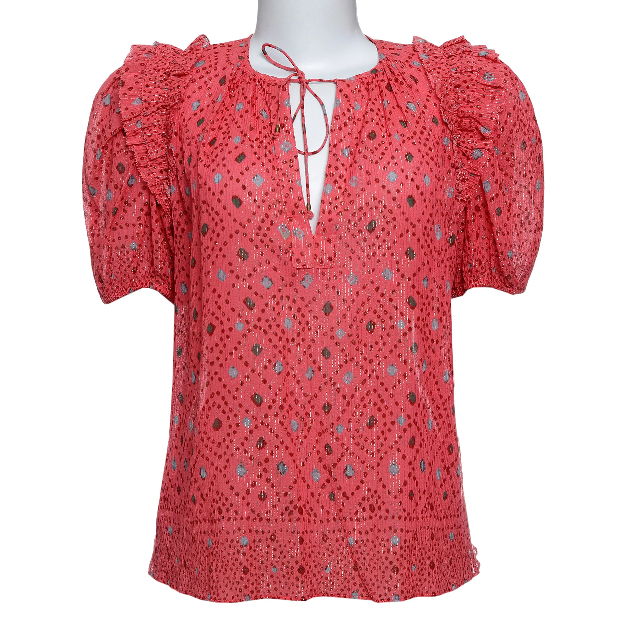 Blusa Ulla Johson Estampada Rosa