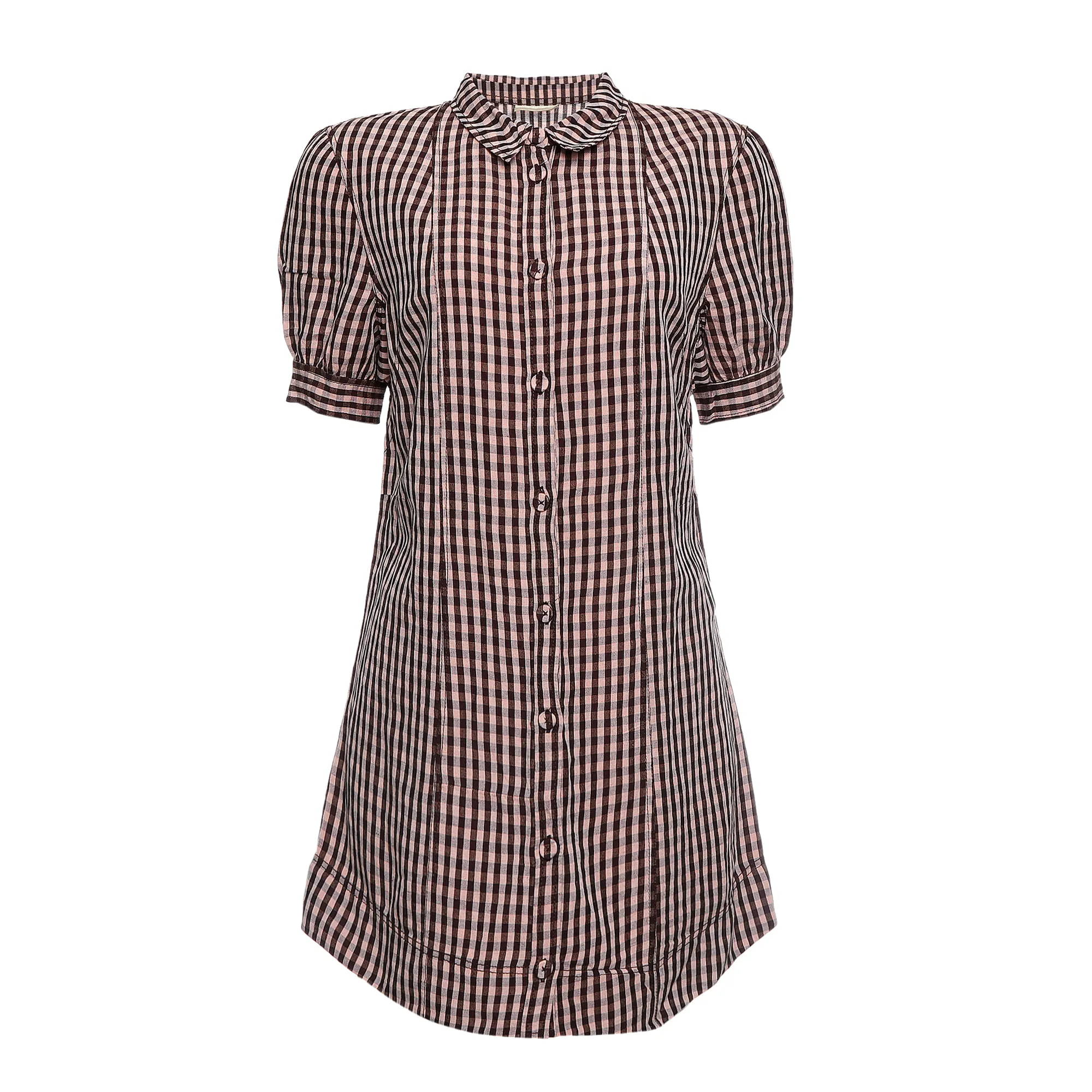 Vestido De Goeye Xadrez Rosa