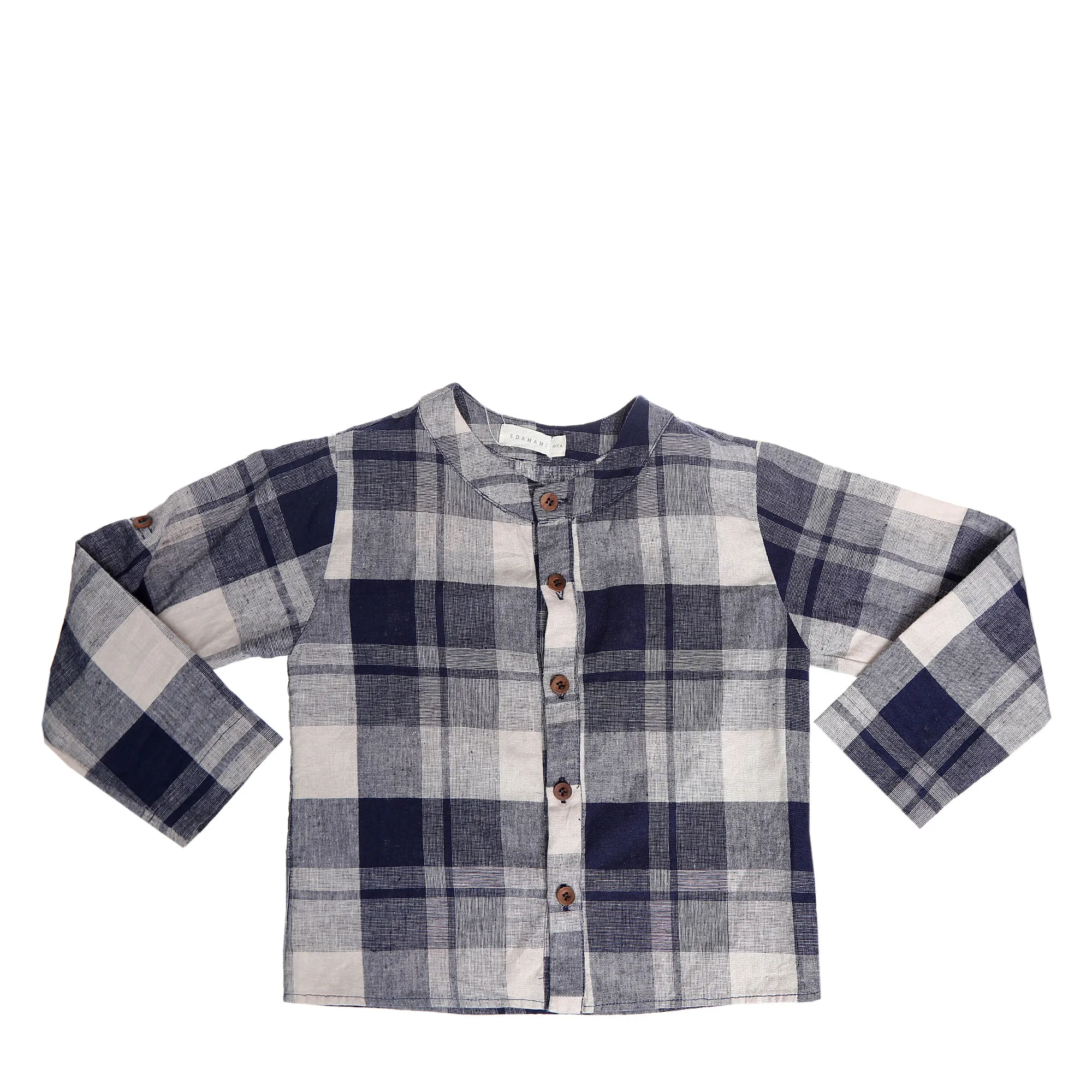 Blusa Edamami Xadrez Azul Infantil