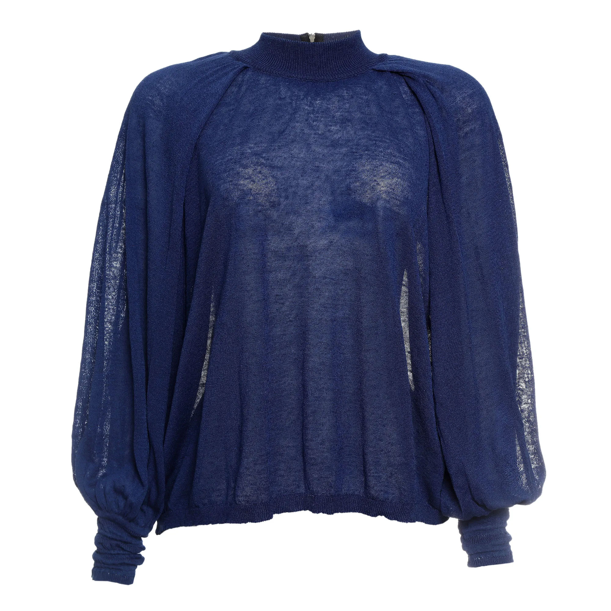 Conjunto Coven Blusa e Saia Tricô Azul