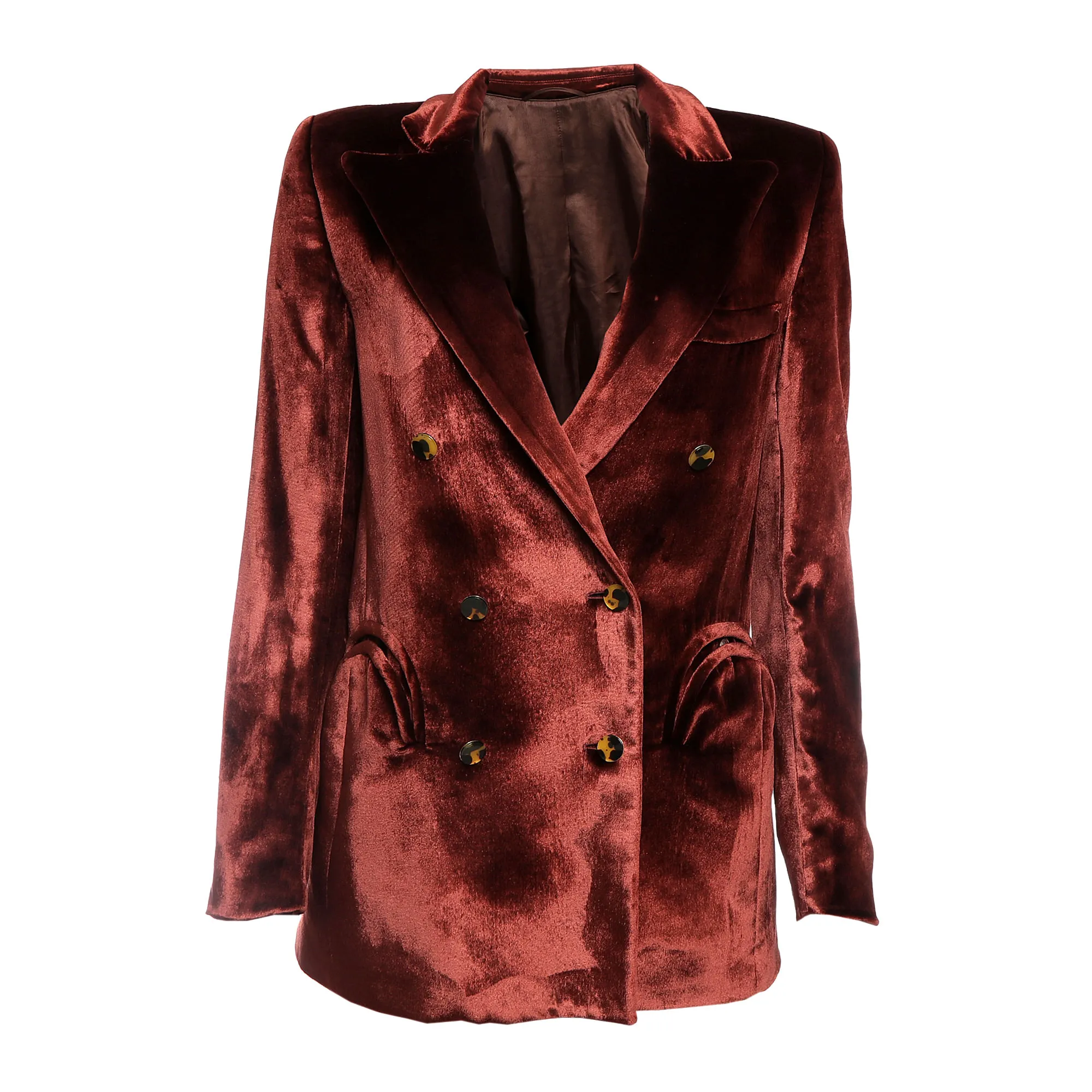 Blazer Blazé Milano Veludo Marrom