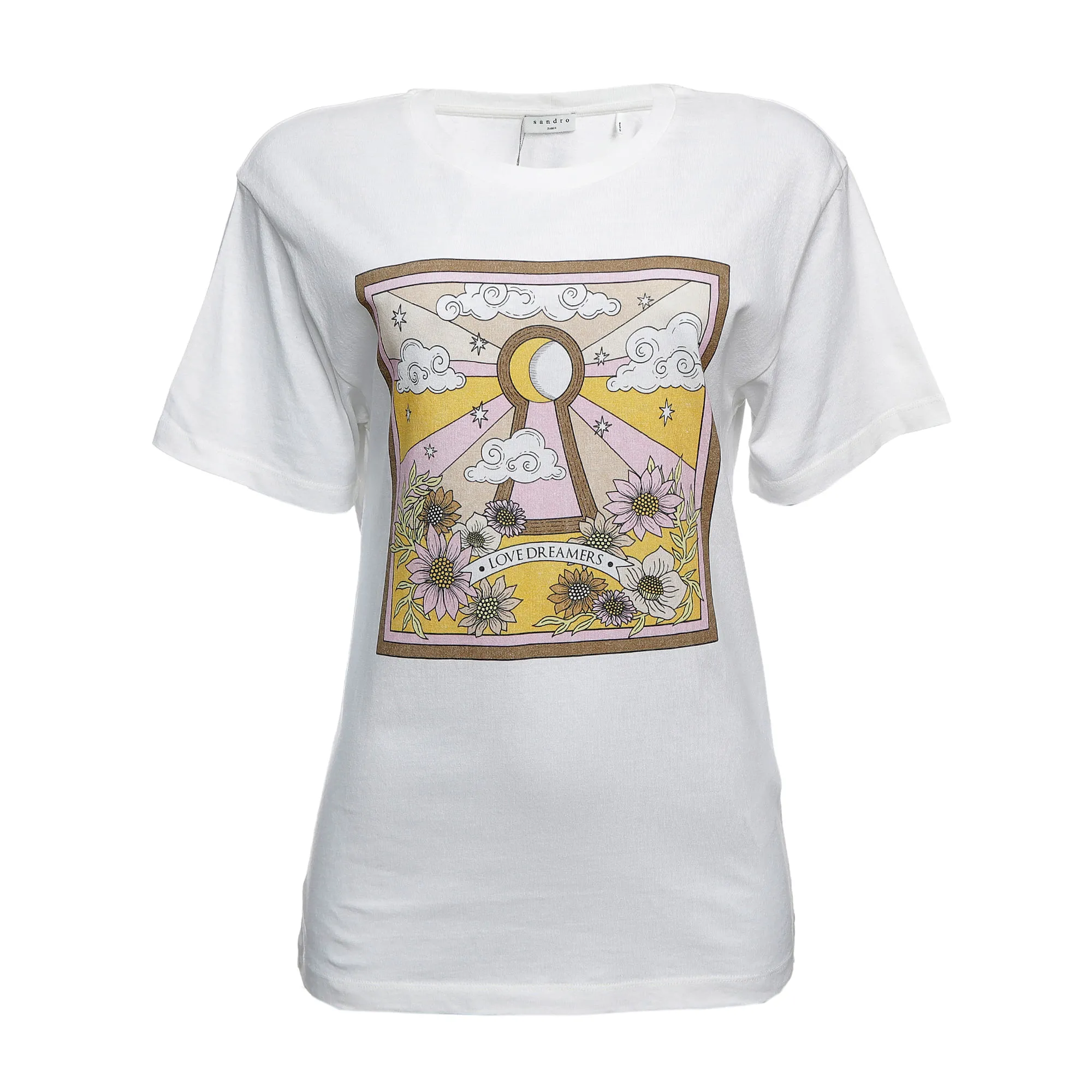 Camiseta Sandro Estampada Branca