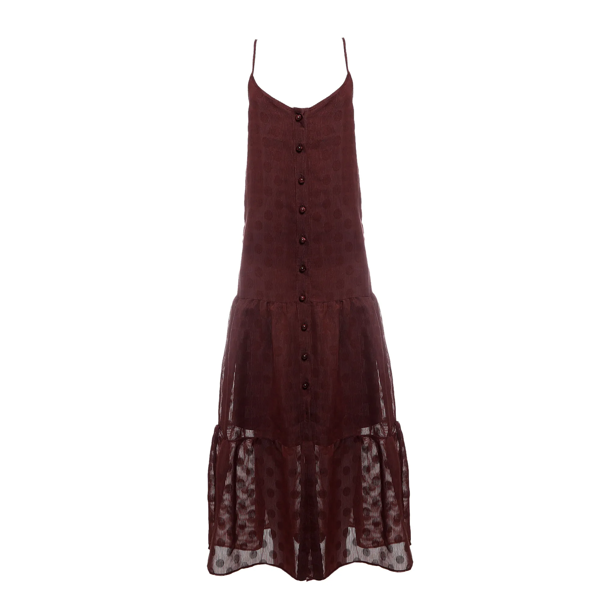 Vestido Mixed Poás Marrom