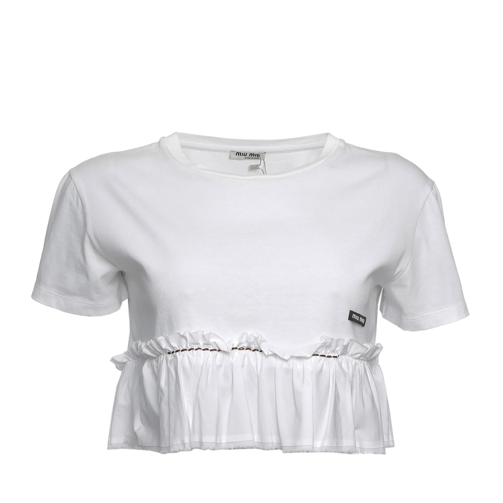 Blusa Miu Miu Babados Branca