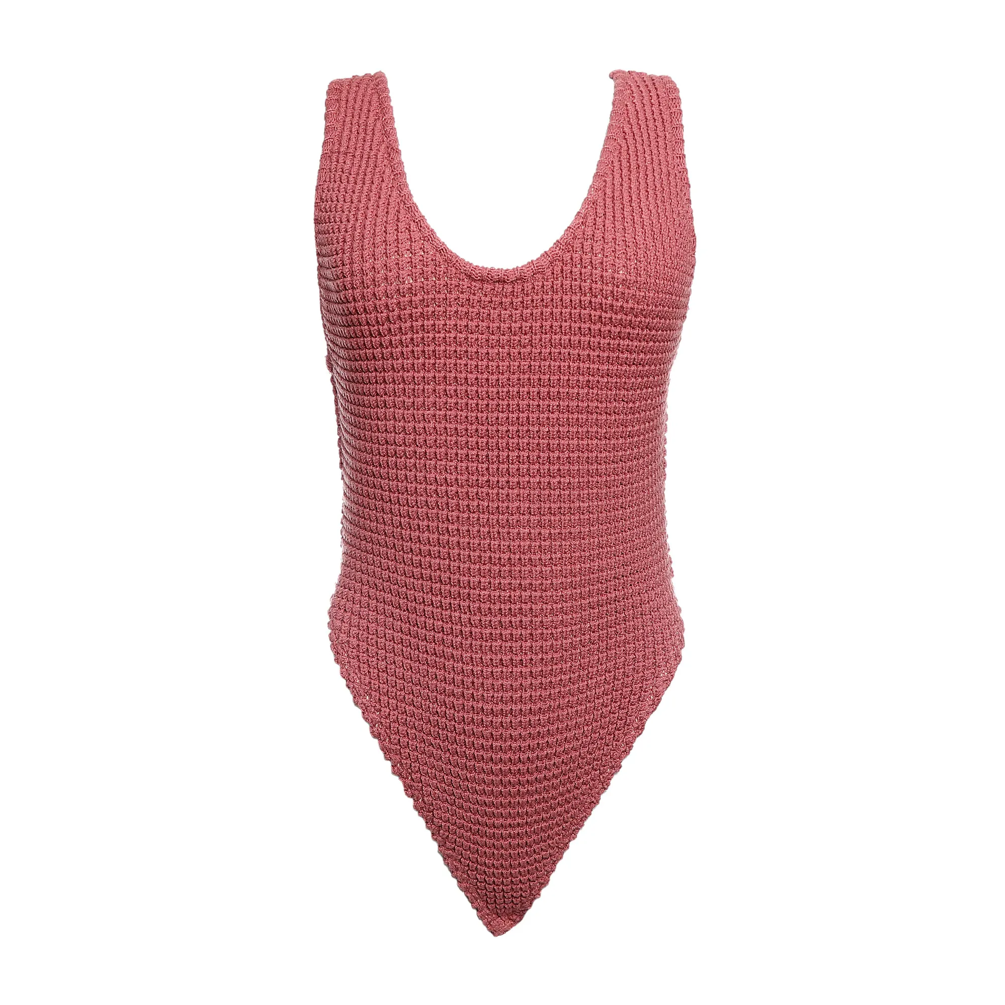 Body Paula Raia Tricô Rosê