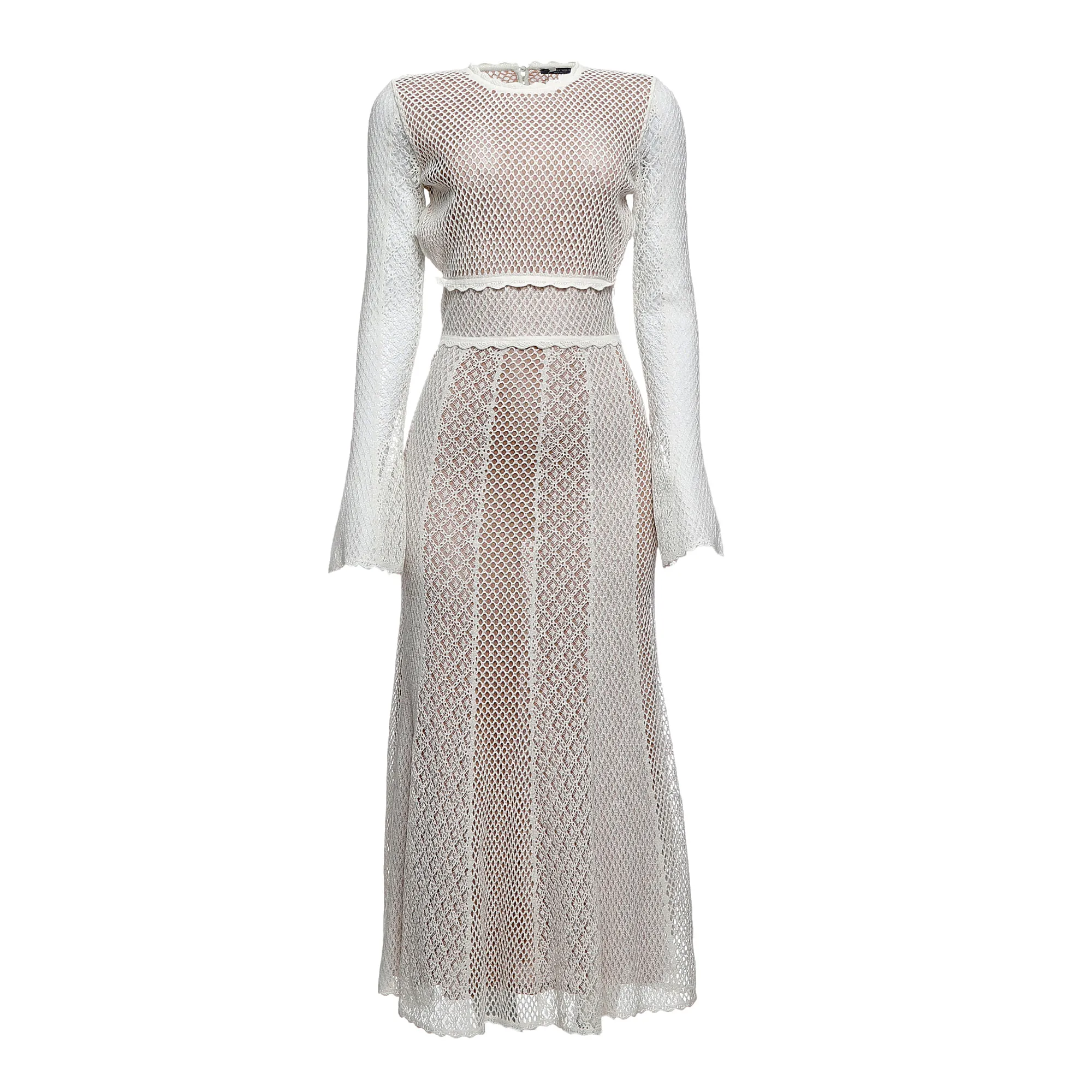 Vestido Alexander McQueen Tricô Branco