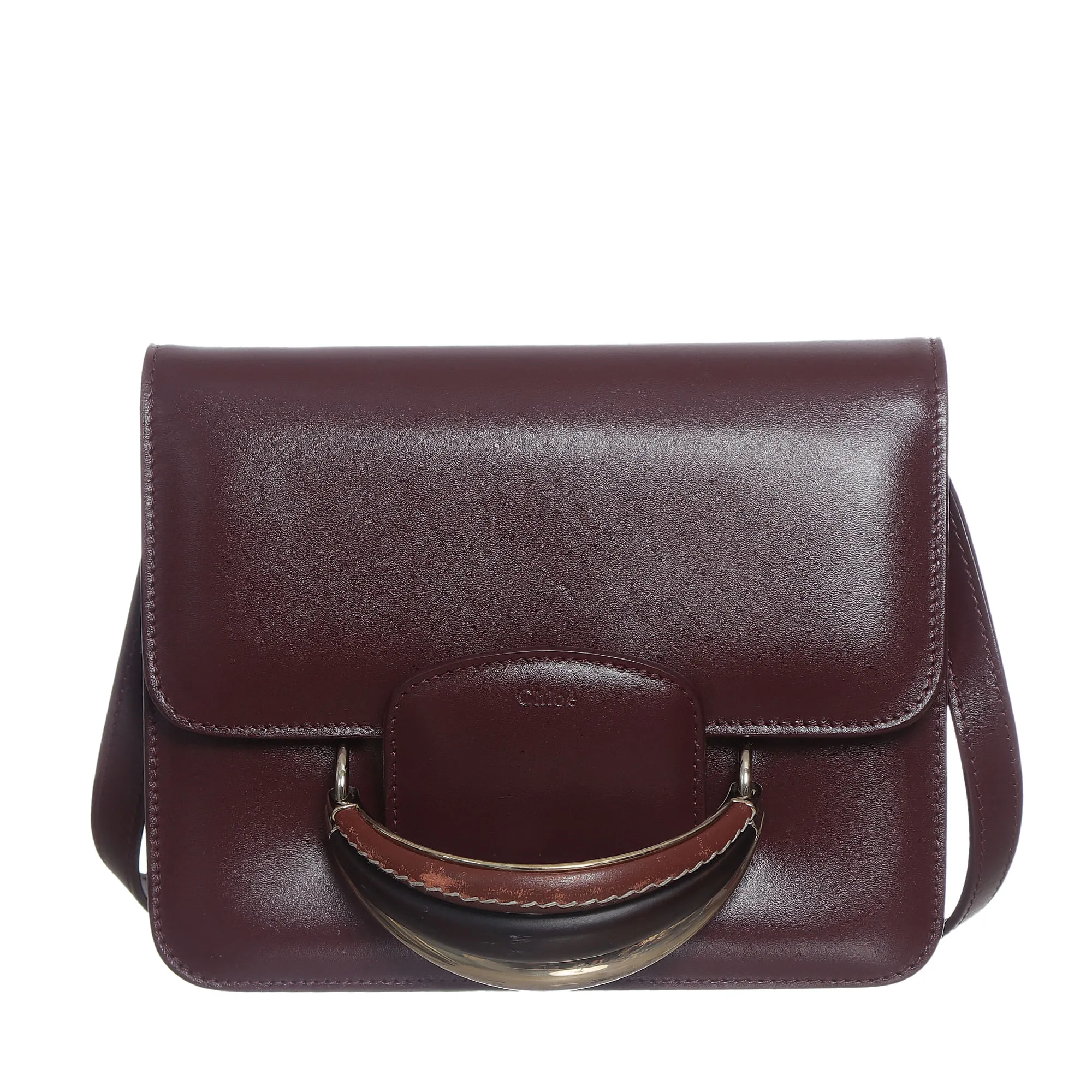 Bolsa Chloé Kattie Couro Vinho