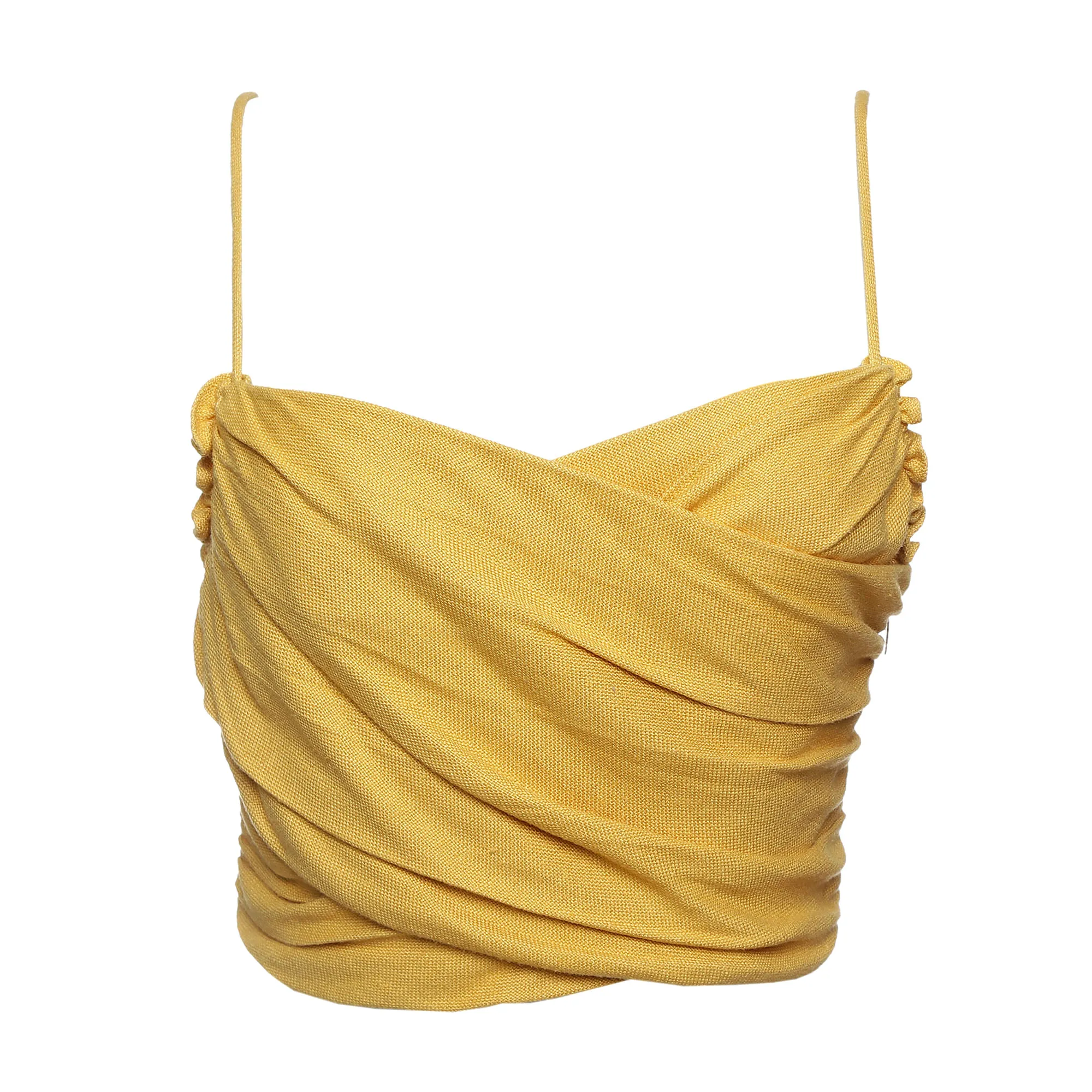 Blusa Paula Raia Transpassada Amarela