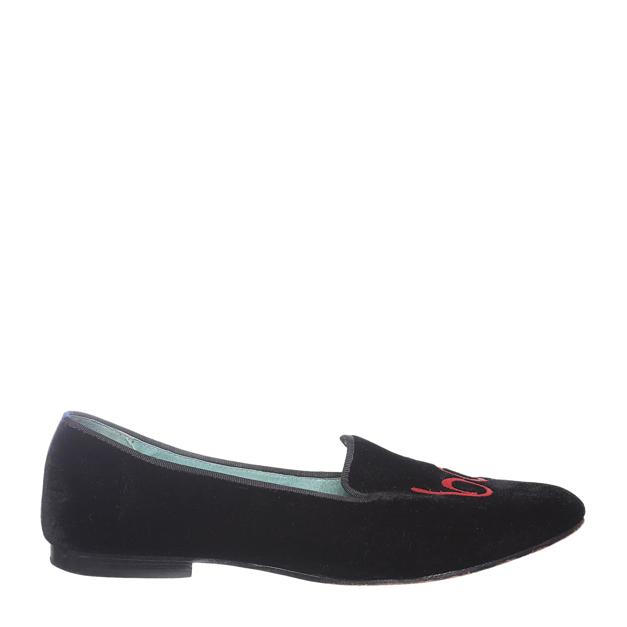 Sapato Blue Bird Veludo Baci Preto