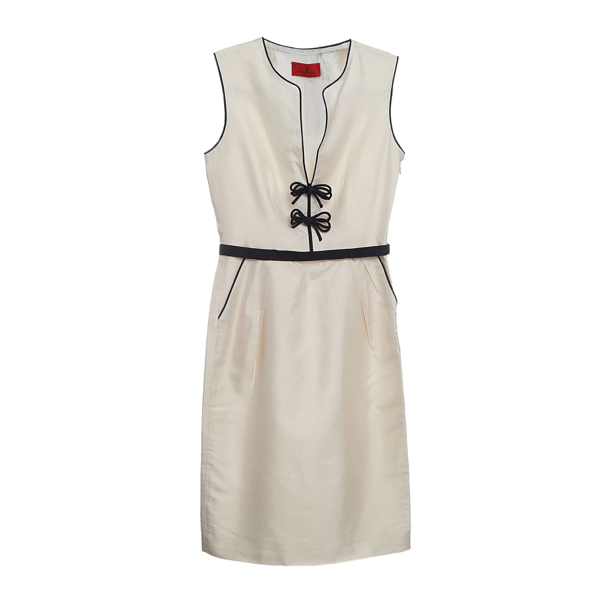 Vestido Carolina Herrera com Cinto Bege