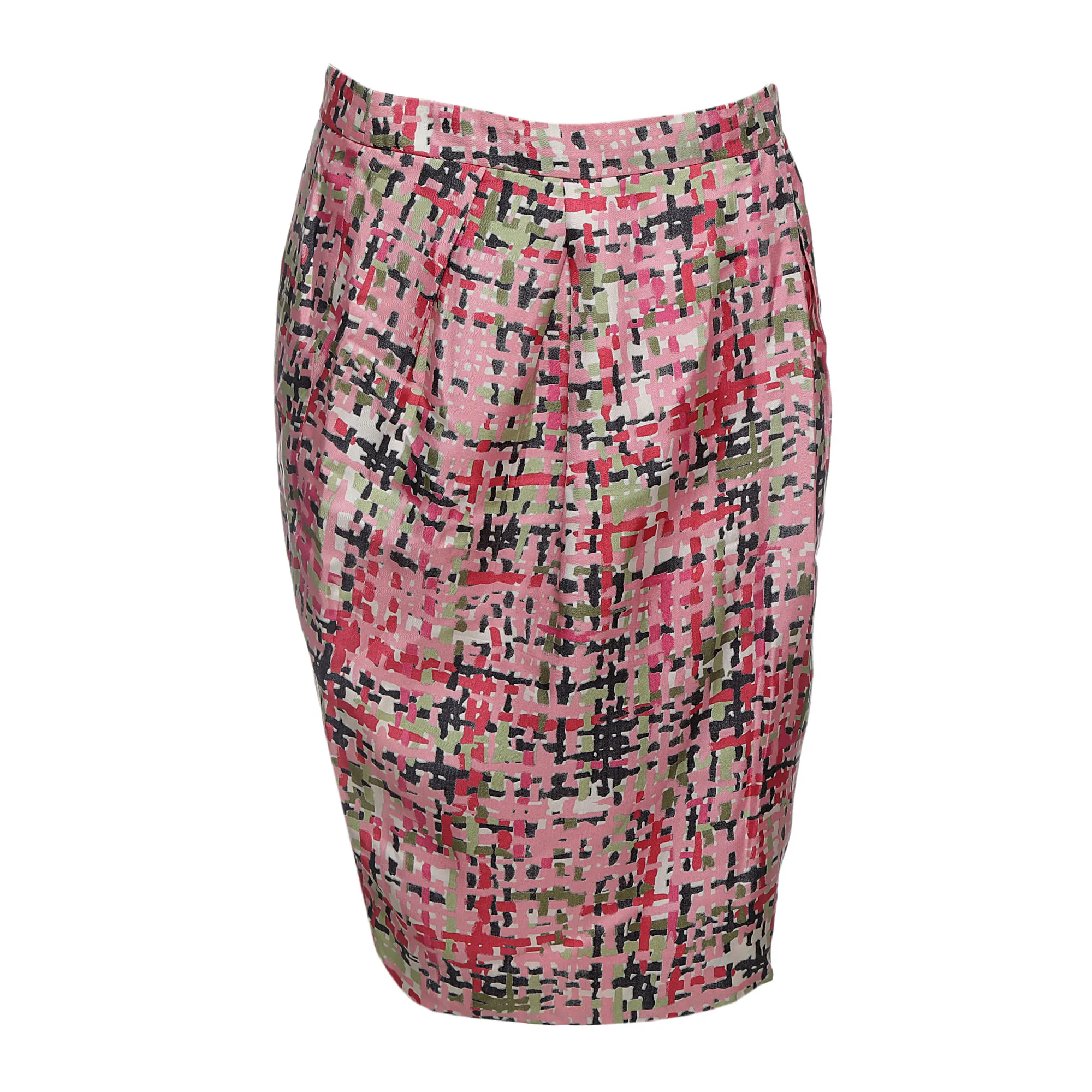 Saia Yves Saint Laurent Estampada Rosa