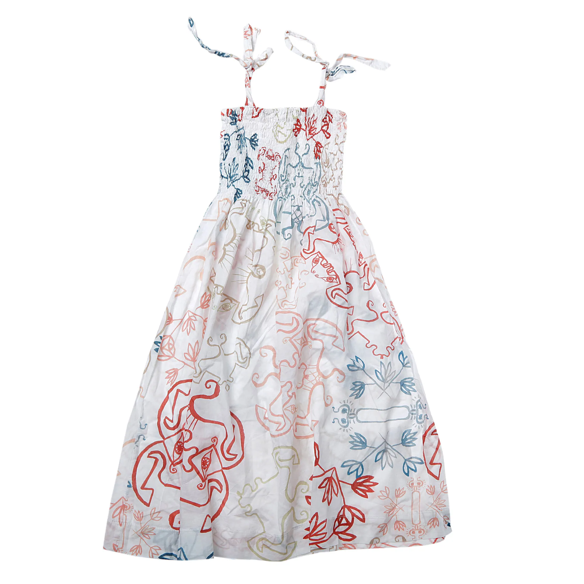 Vestido Mila Milou Infantil Estampado Branco
