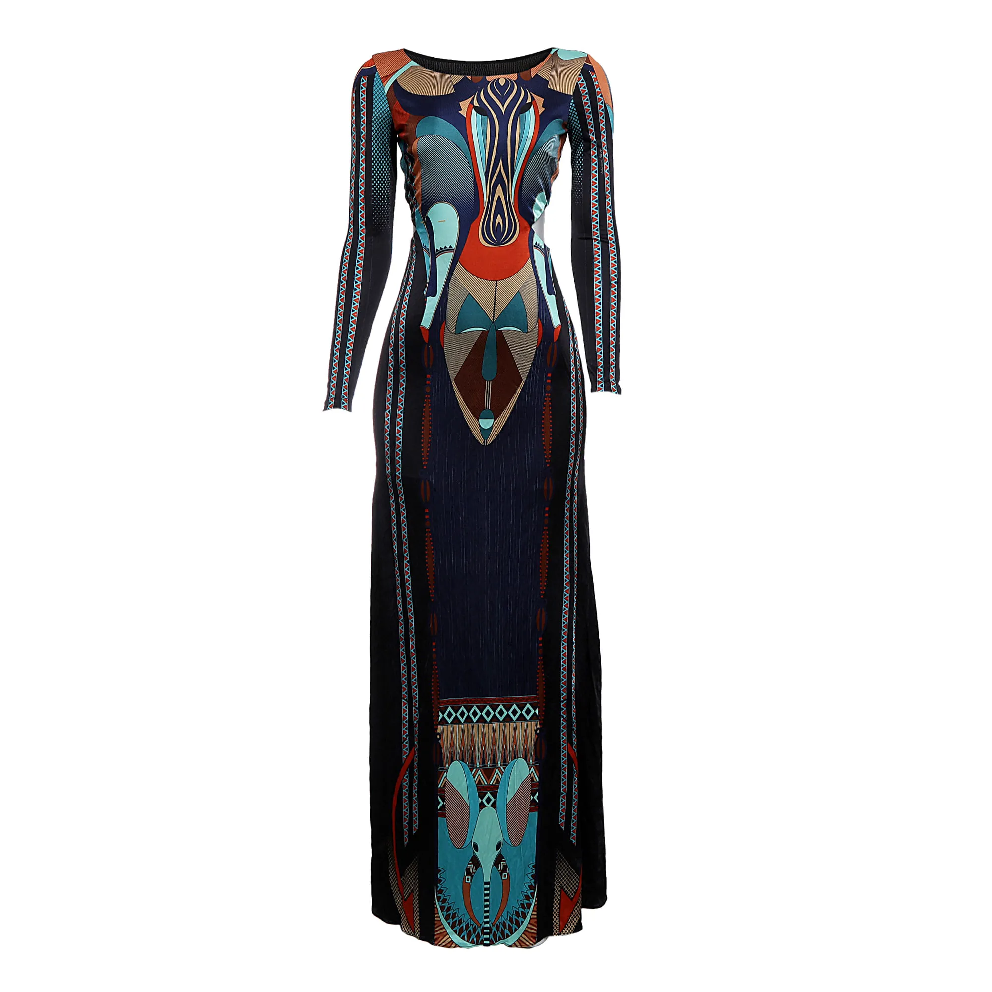 Vestido Adriana Barra Estampado Azul